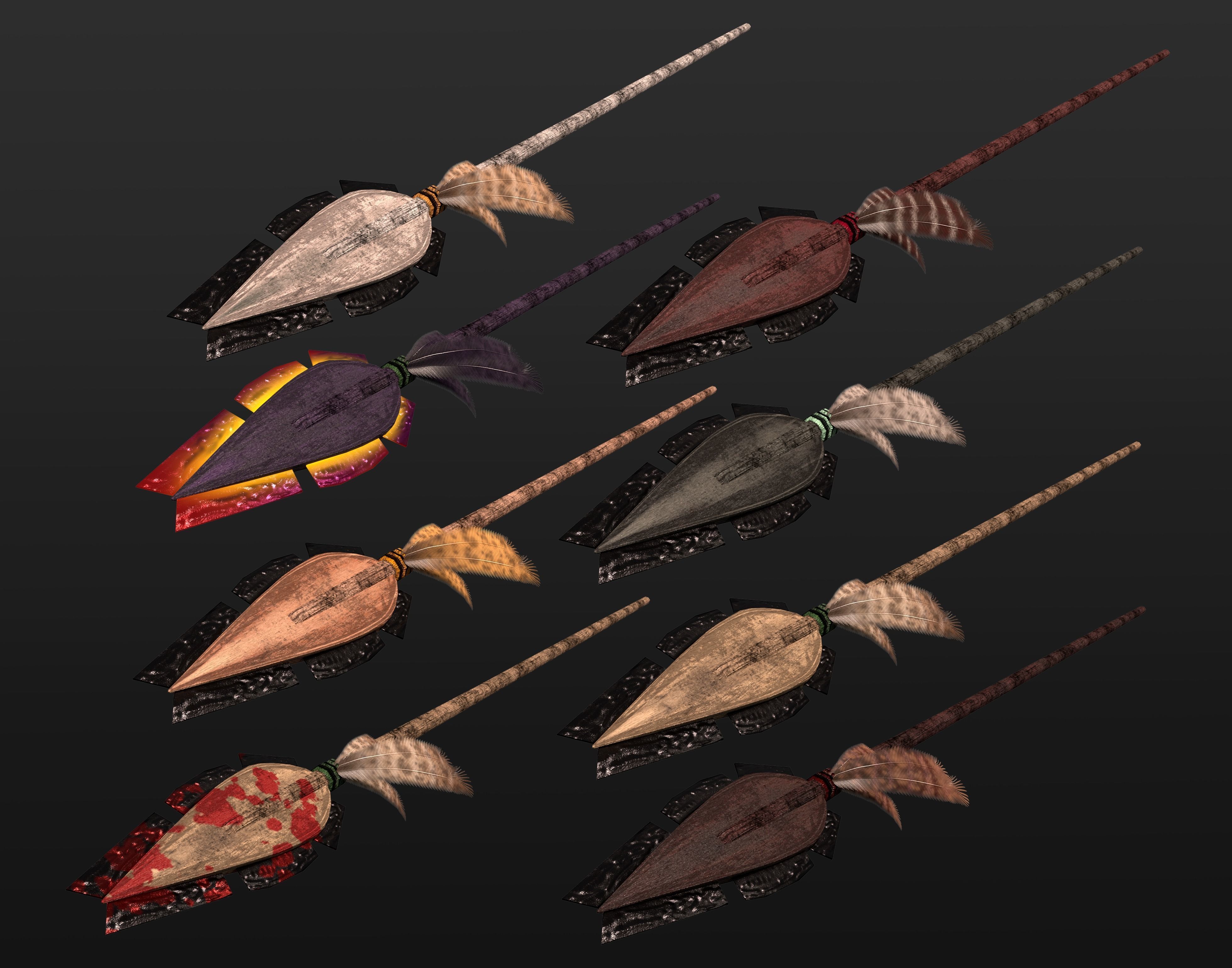 Aztec Weapon Pack Low-poly 3D model_7
