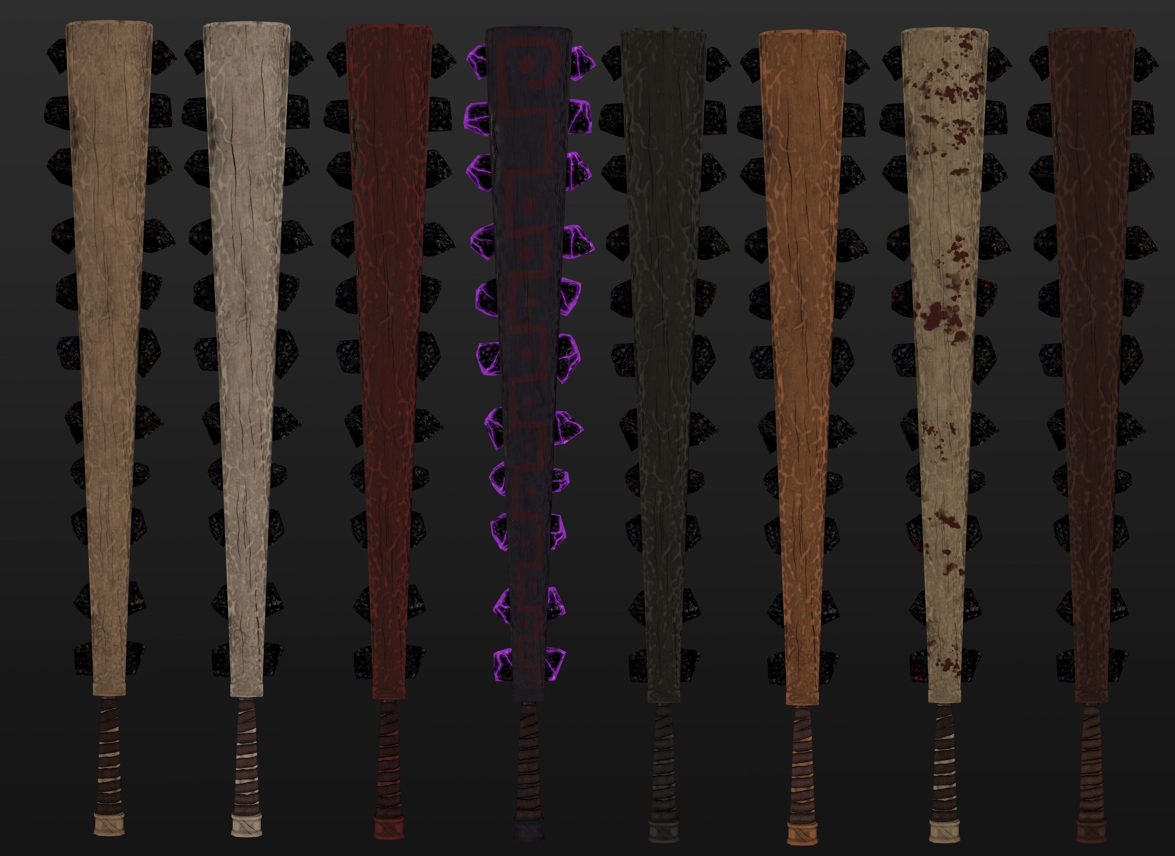 Aztec Weapon Pack Low-poly 3D model_8