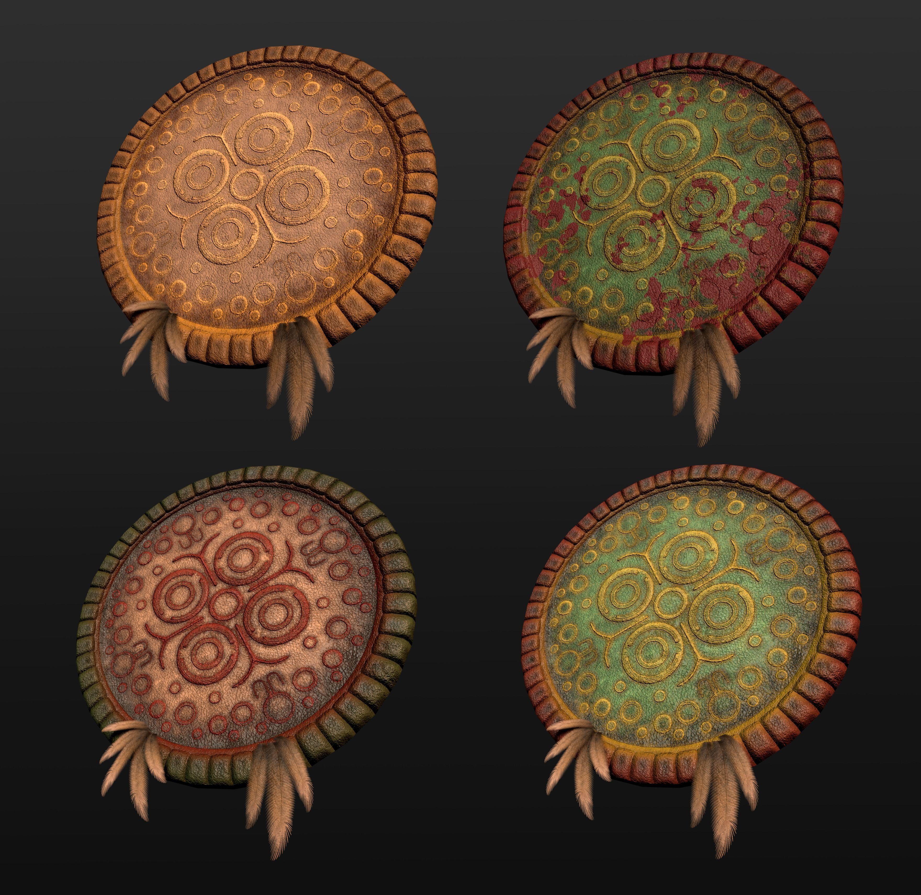 Aztec Weapon Pack Low-poly 3D model_1