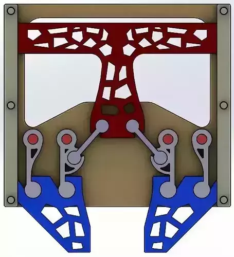 parallel gripping mechanism-4 bar-2 claws