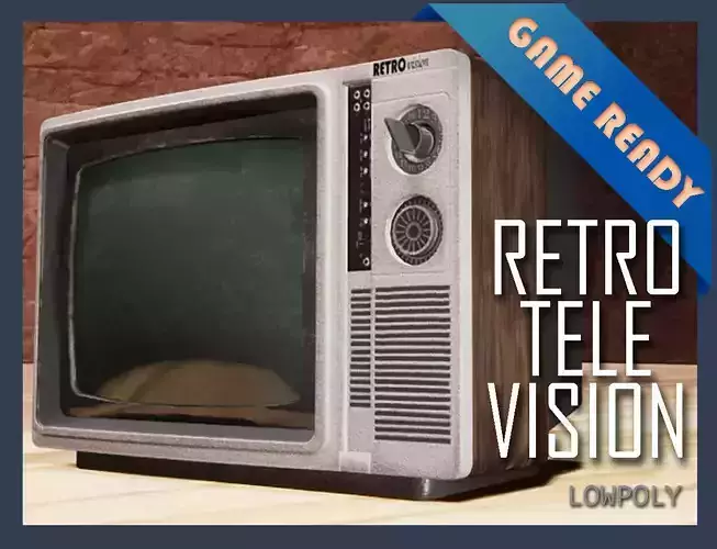 Retro Television Lowpoly - Game Ready