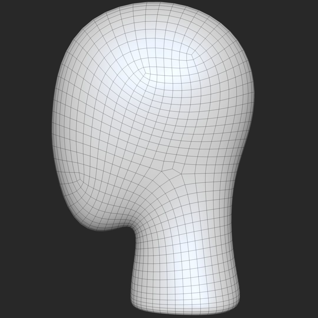 Mannequin Head 3D model_10