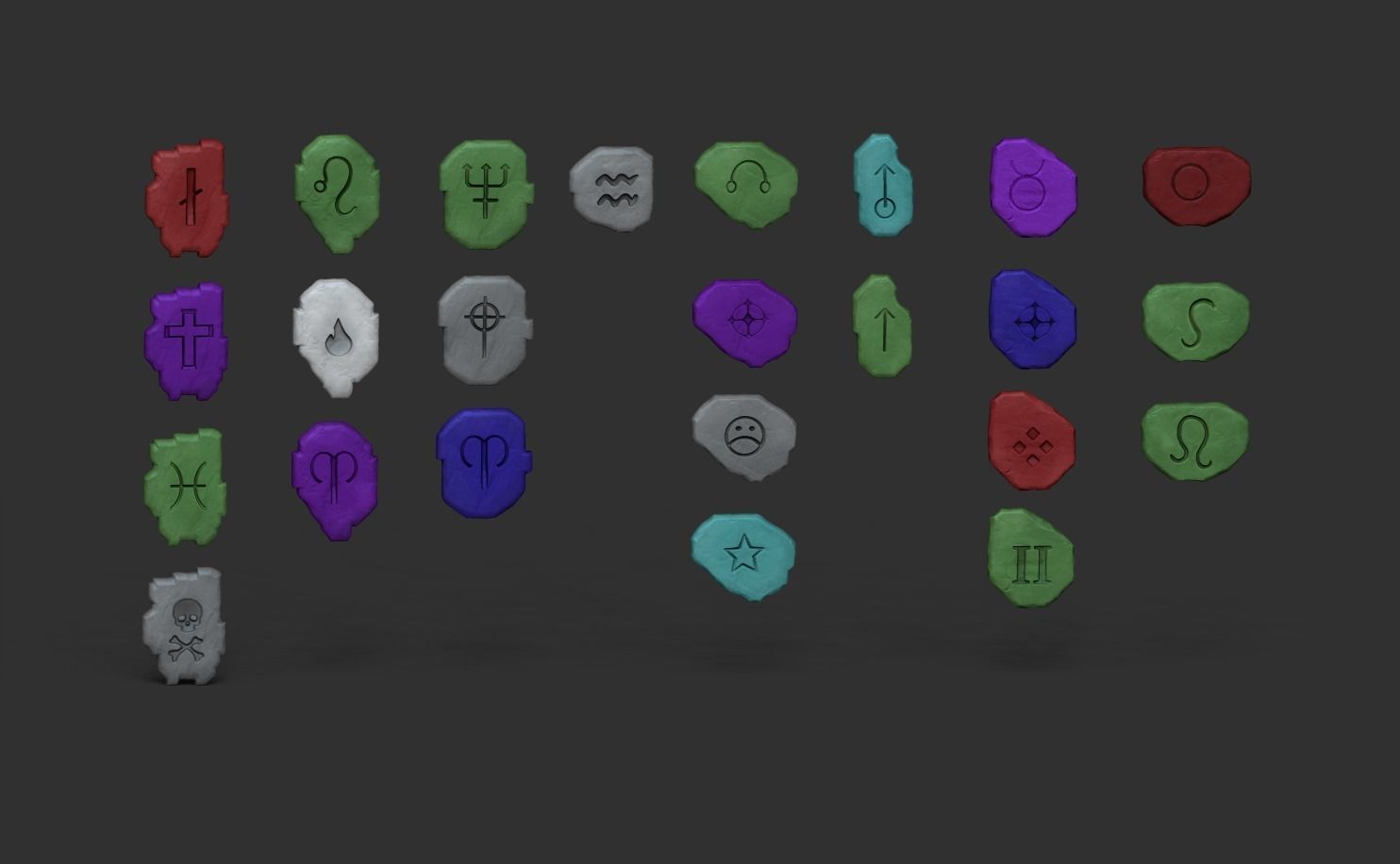 Tibia Runes PACK - All Runes CGI and Printable 3D model 3D printable ...