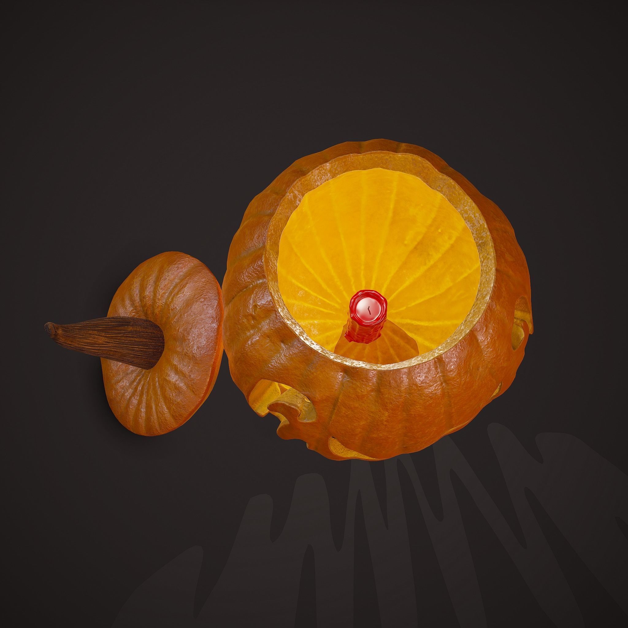 Jack-o-lantern Sinister Smile 3D model_36