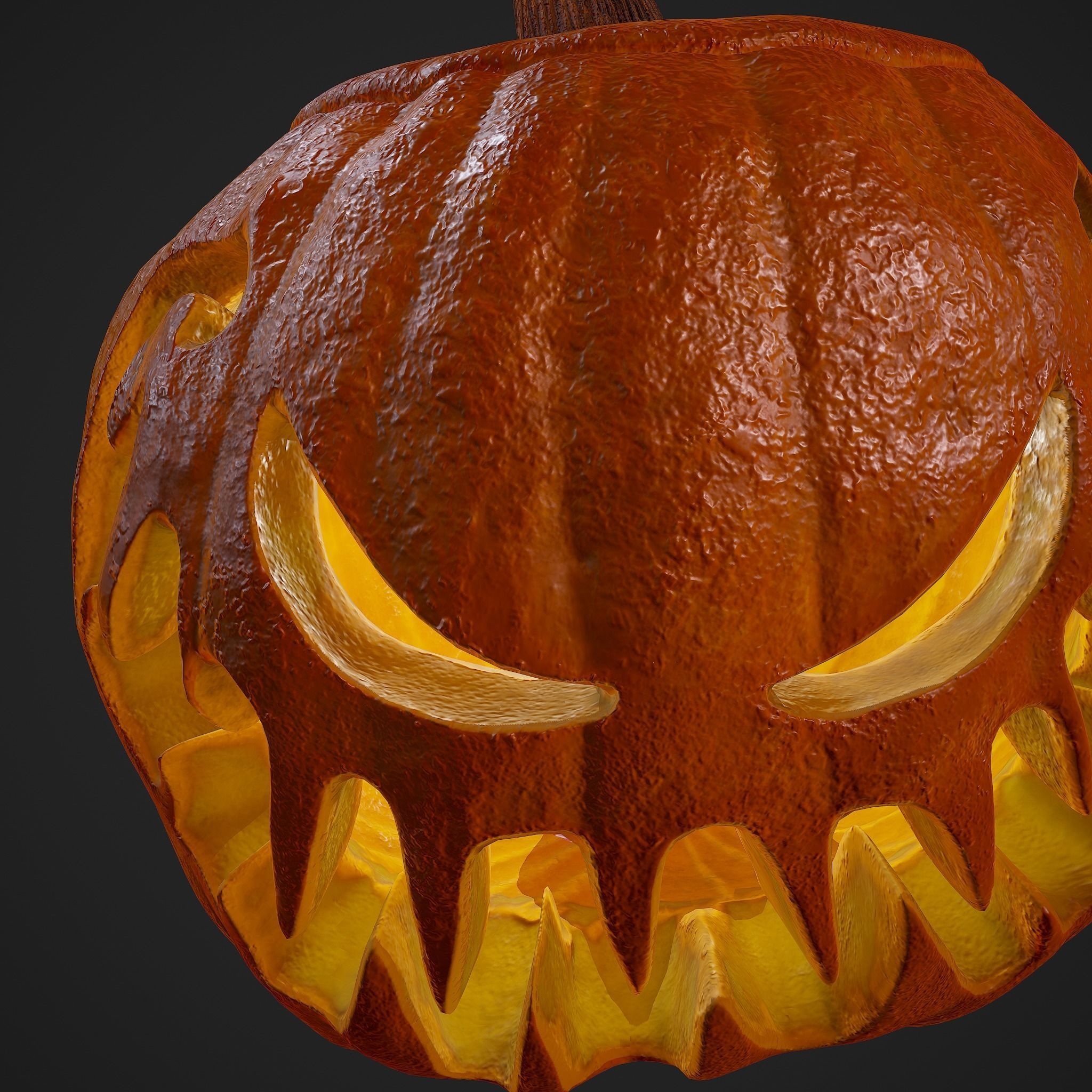 Jack-o-lantern Sinister Smile 3D model_27