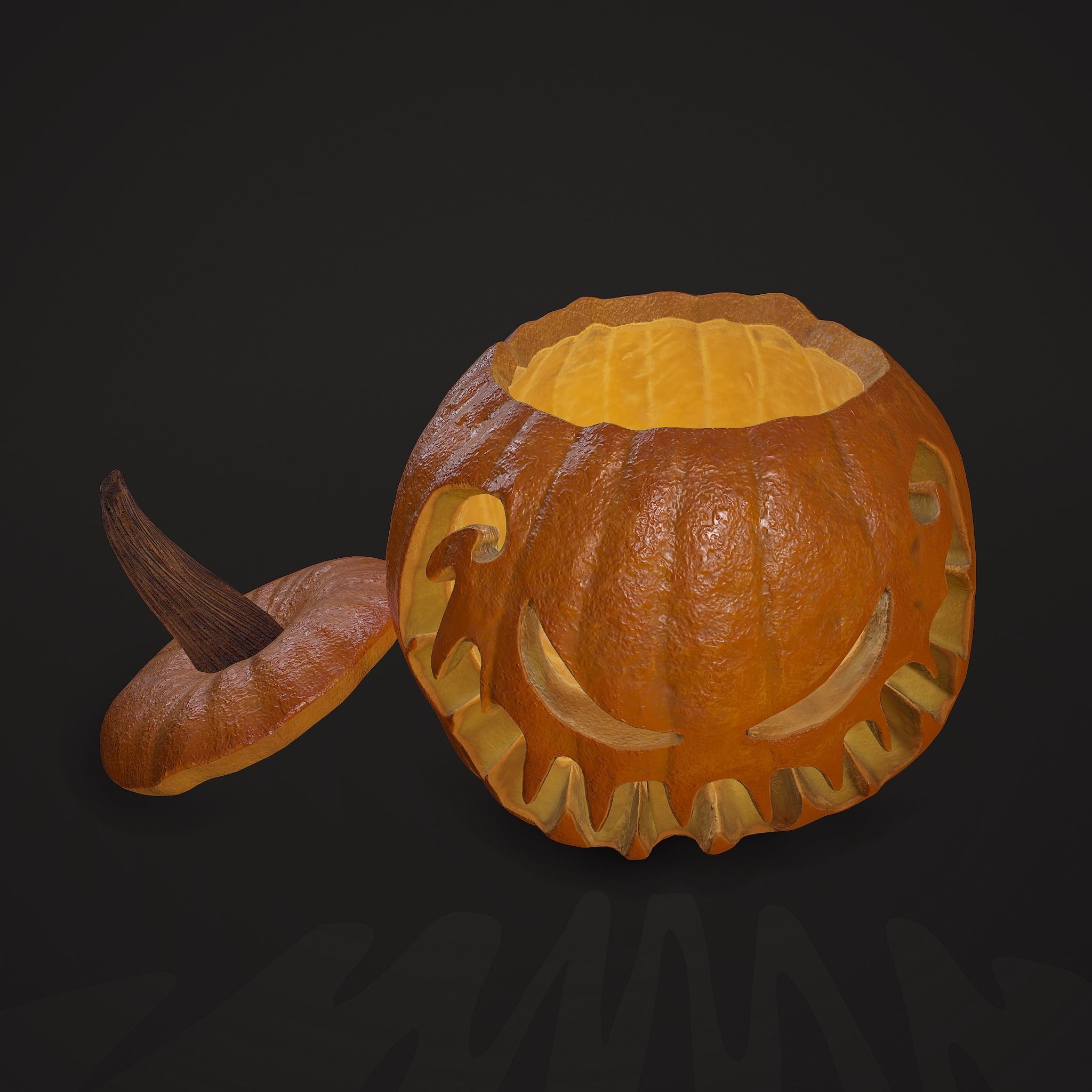 Jack-o-lantern Sinister Smile 3D model_20