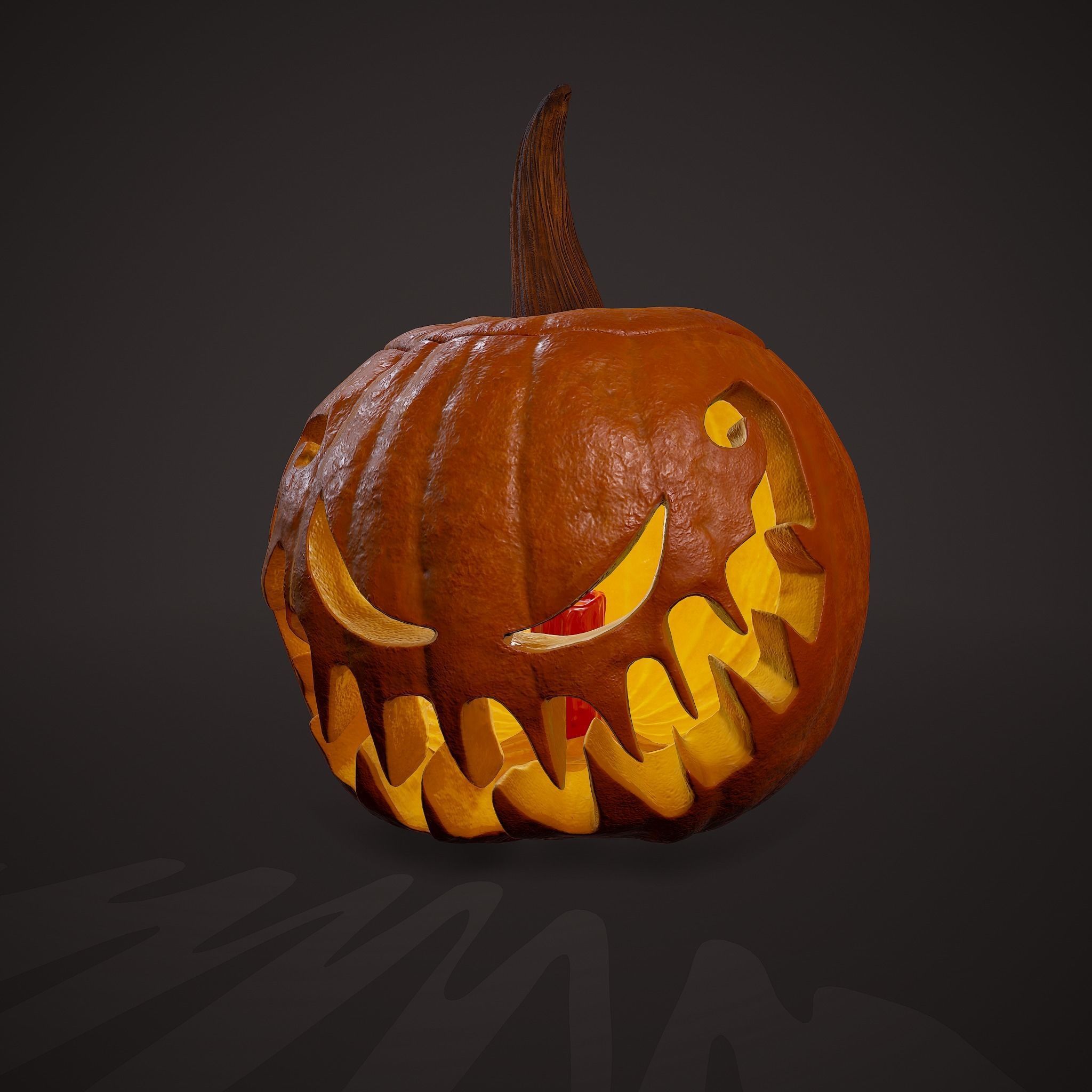 Jack-o-lantern Sinister Smile 3D model_35