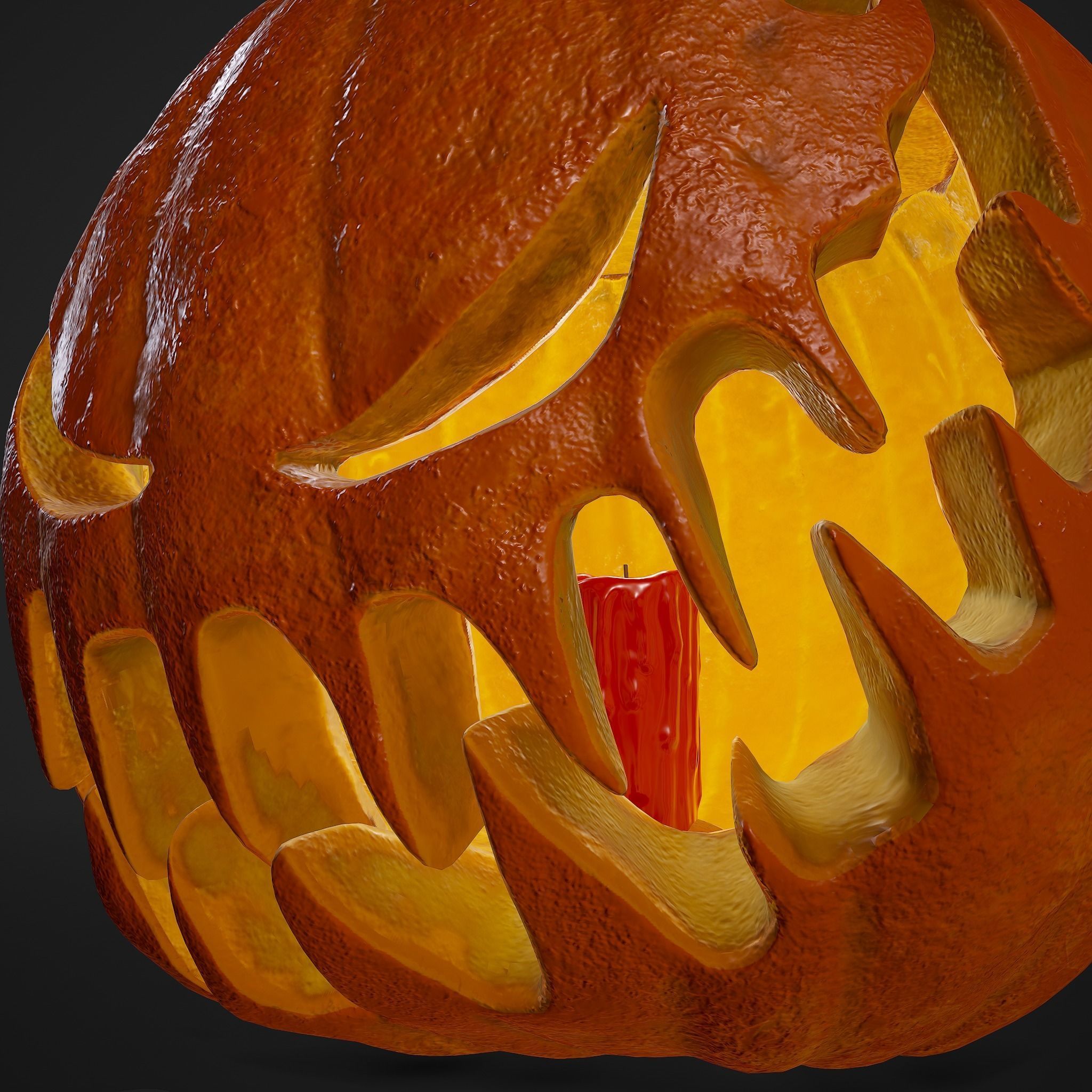 Jack-o-lantern Sinister Smile 3D model_30