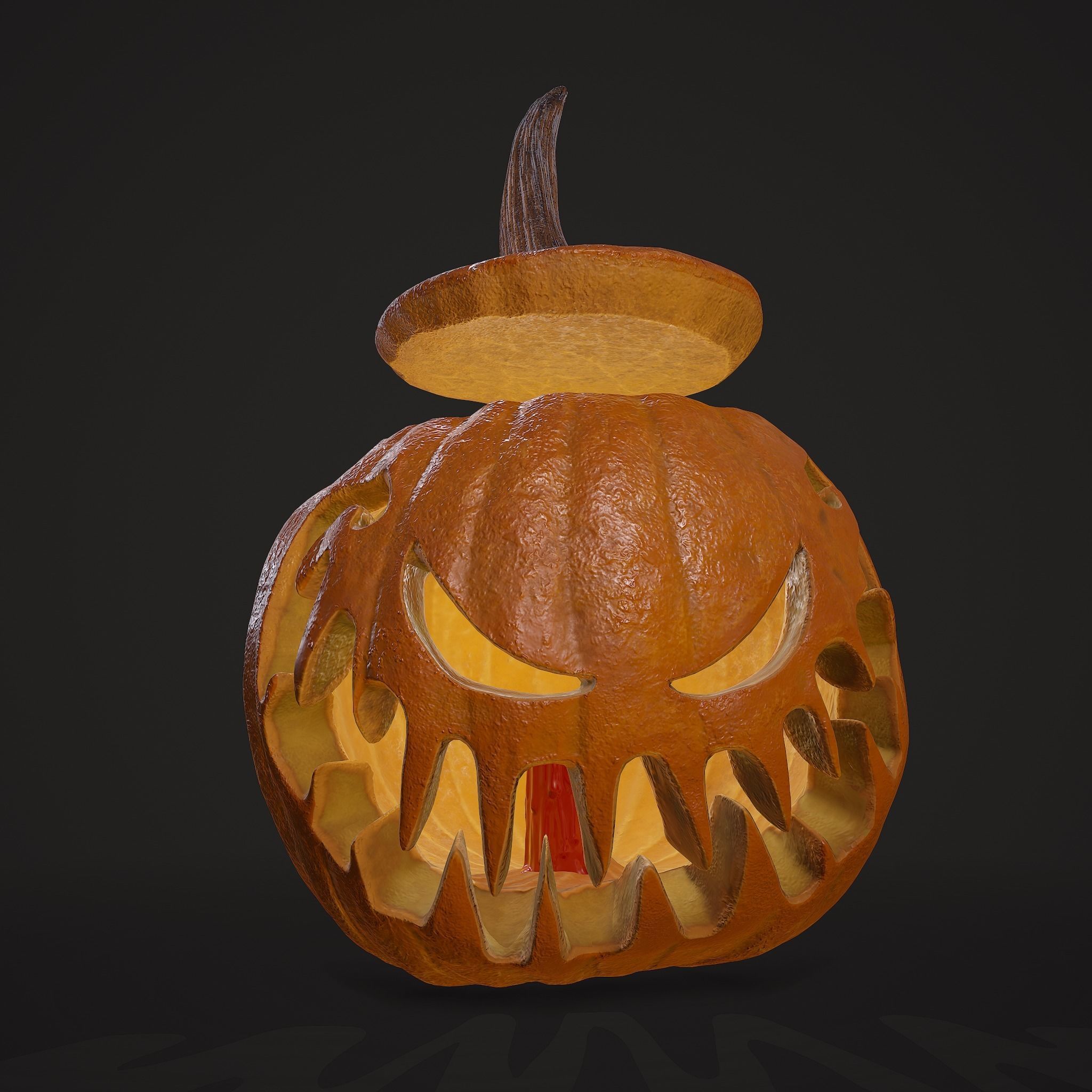 Jack-o-lantern Sinister Smile 3D model_18