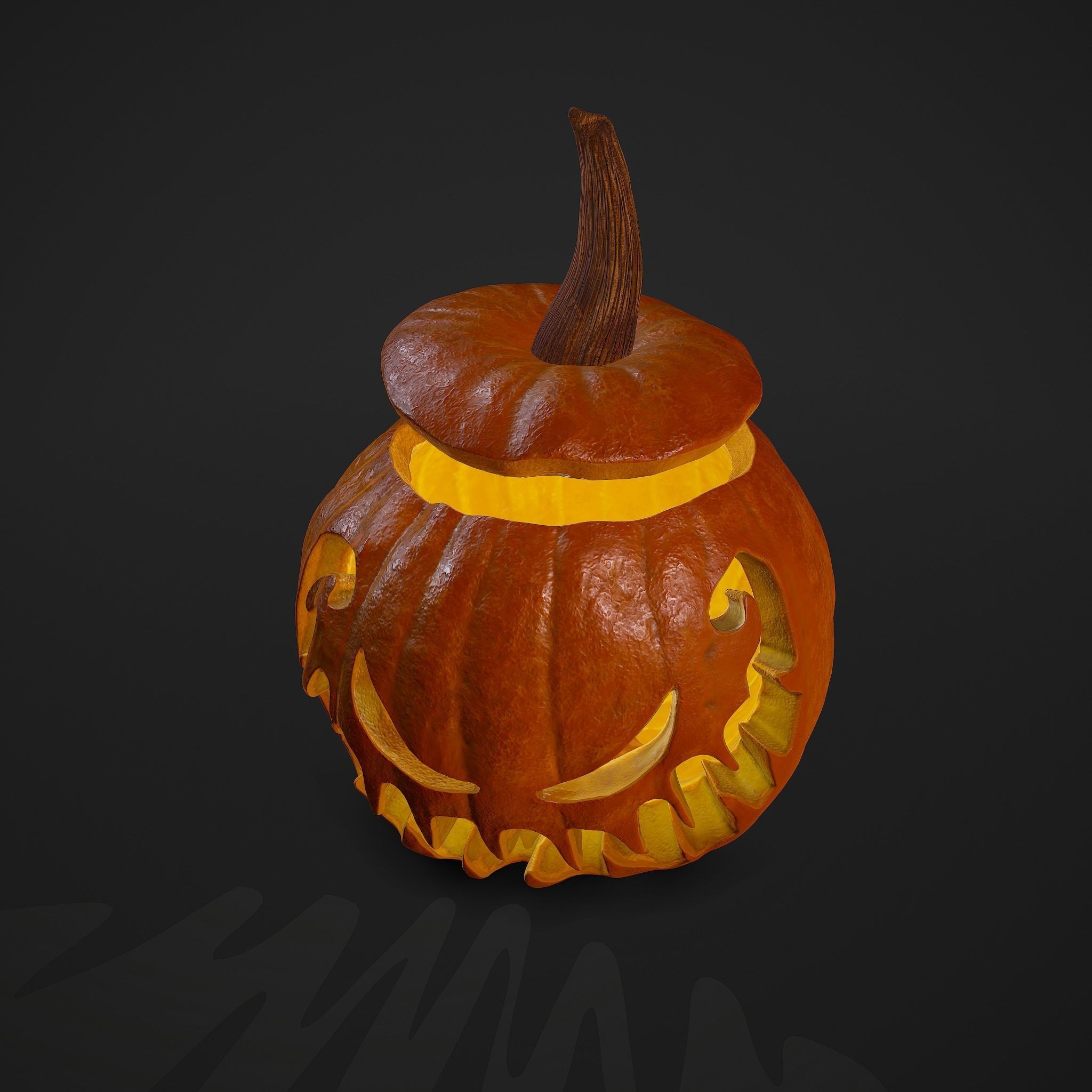 Jack-o-lantern Sinister Smile 3D model_25