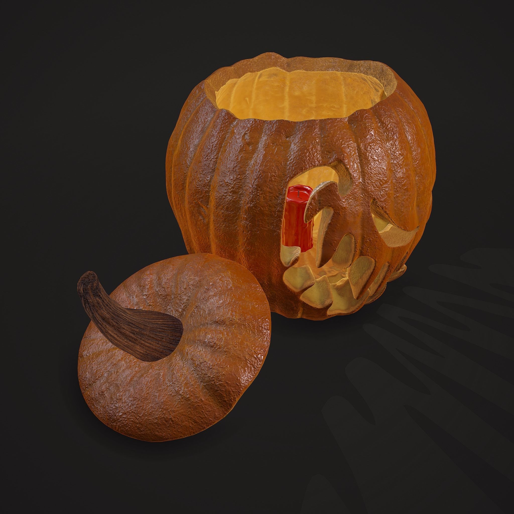 Jack-o-lantern Sinister Smile 3D model_24