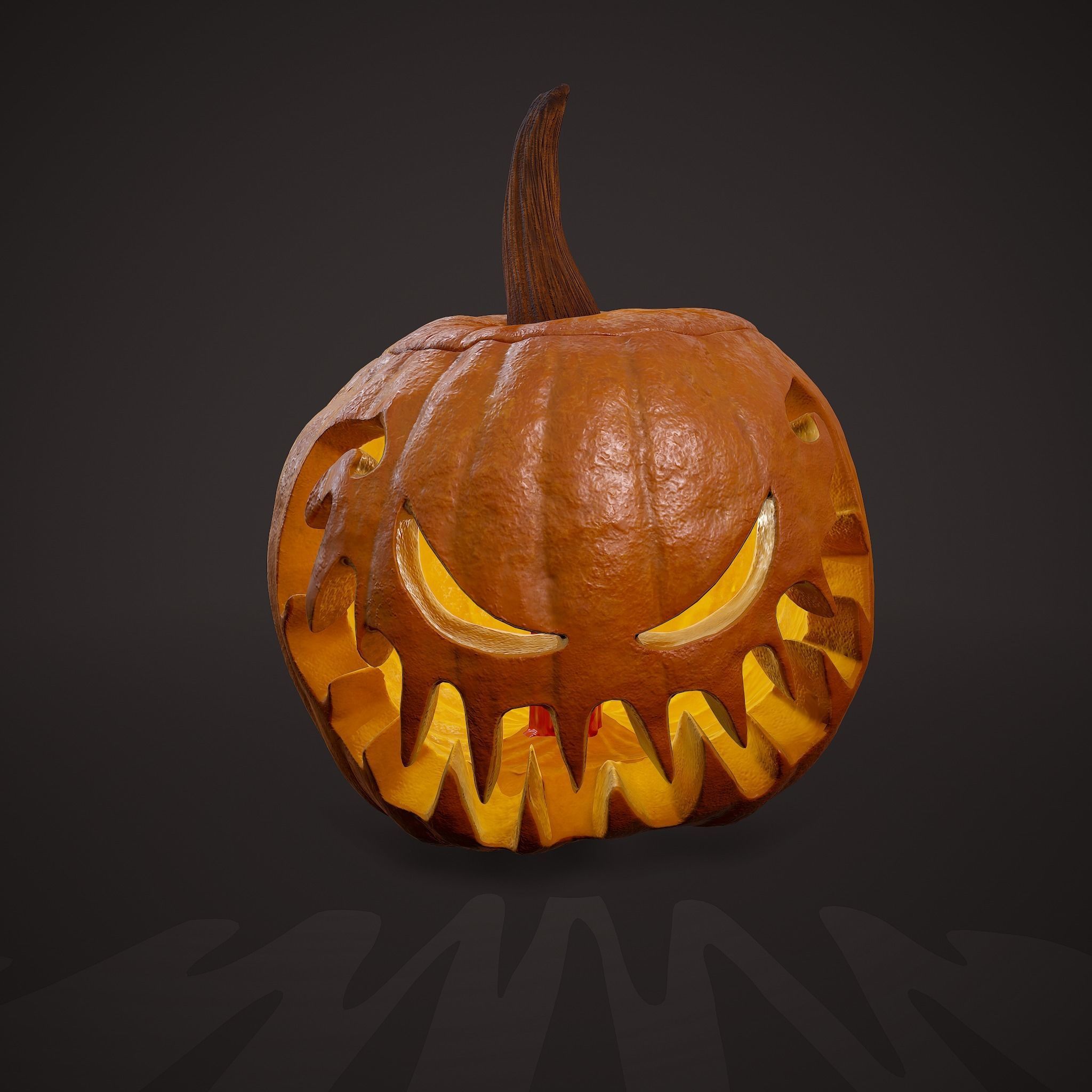 Jack-o-lantern Sinister Smile 3D model_37