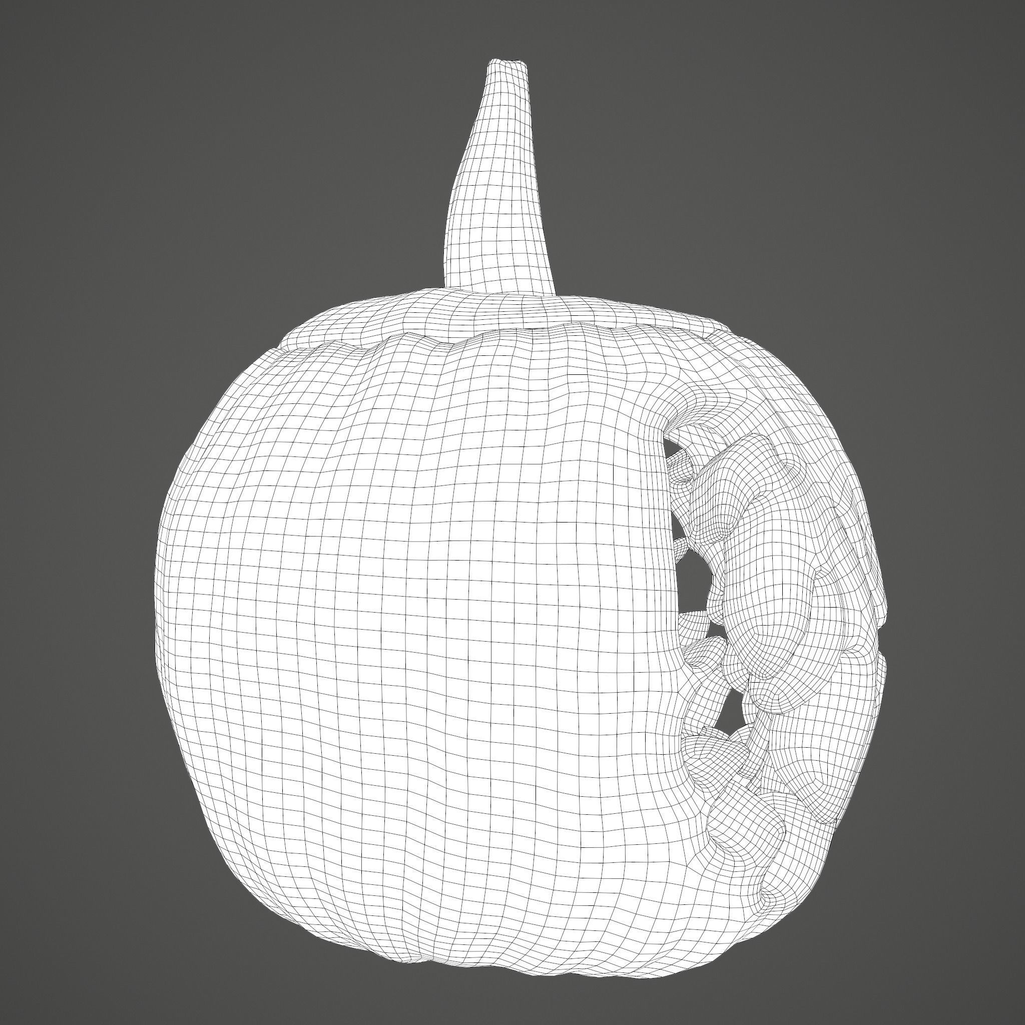 Jack-o-lantern Sinister Smile 3D model_50