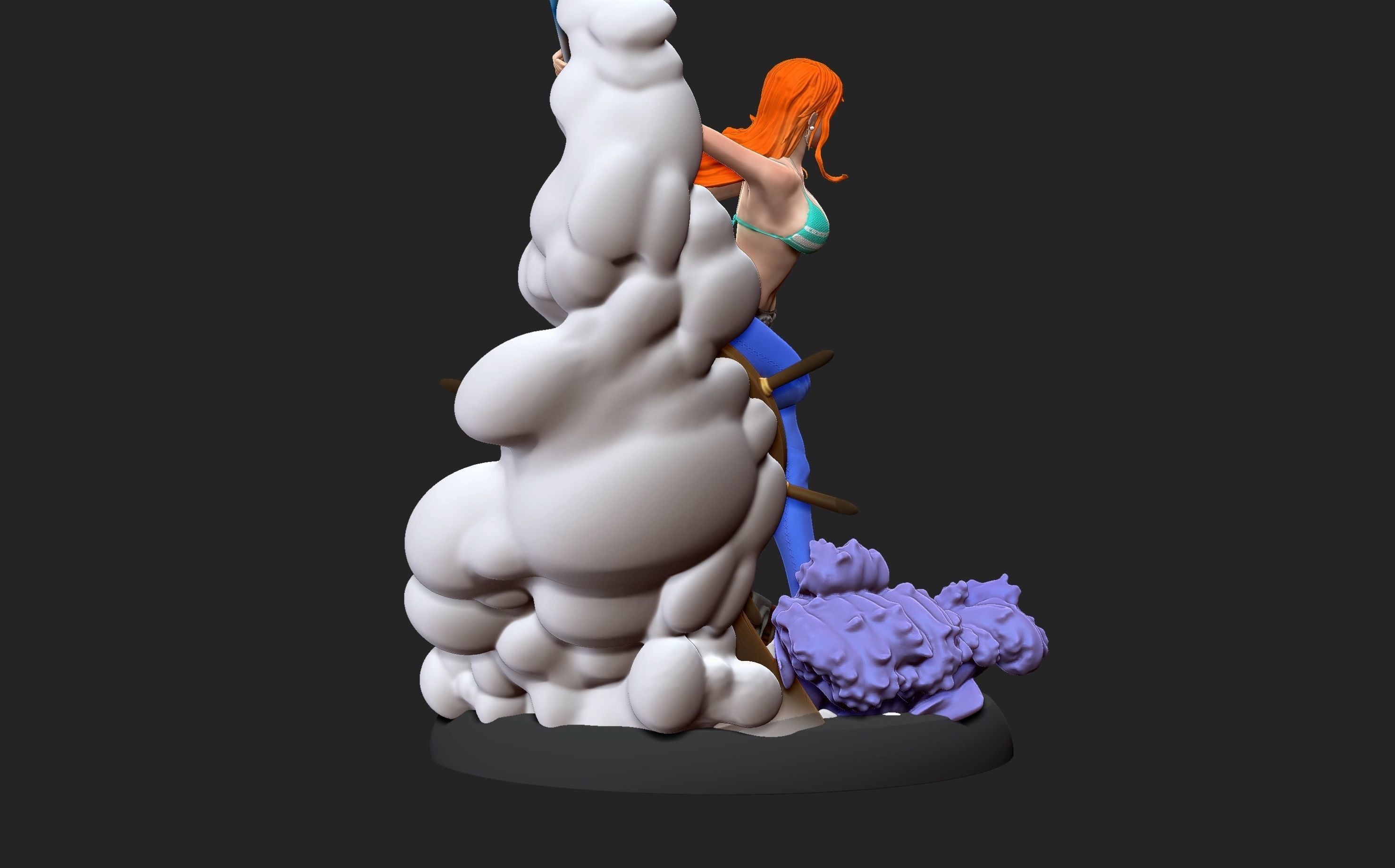 Nami One Piece 3d Print statue 3D print model_12