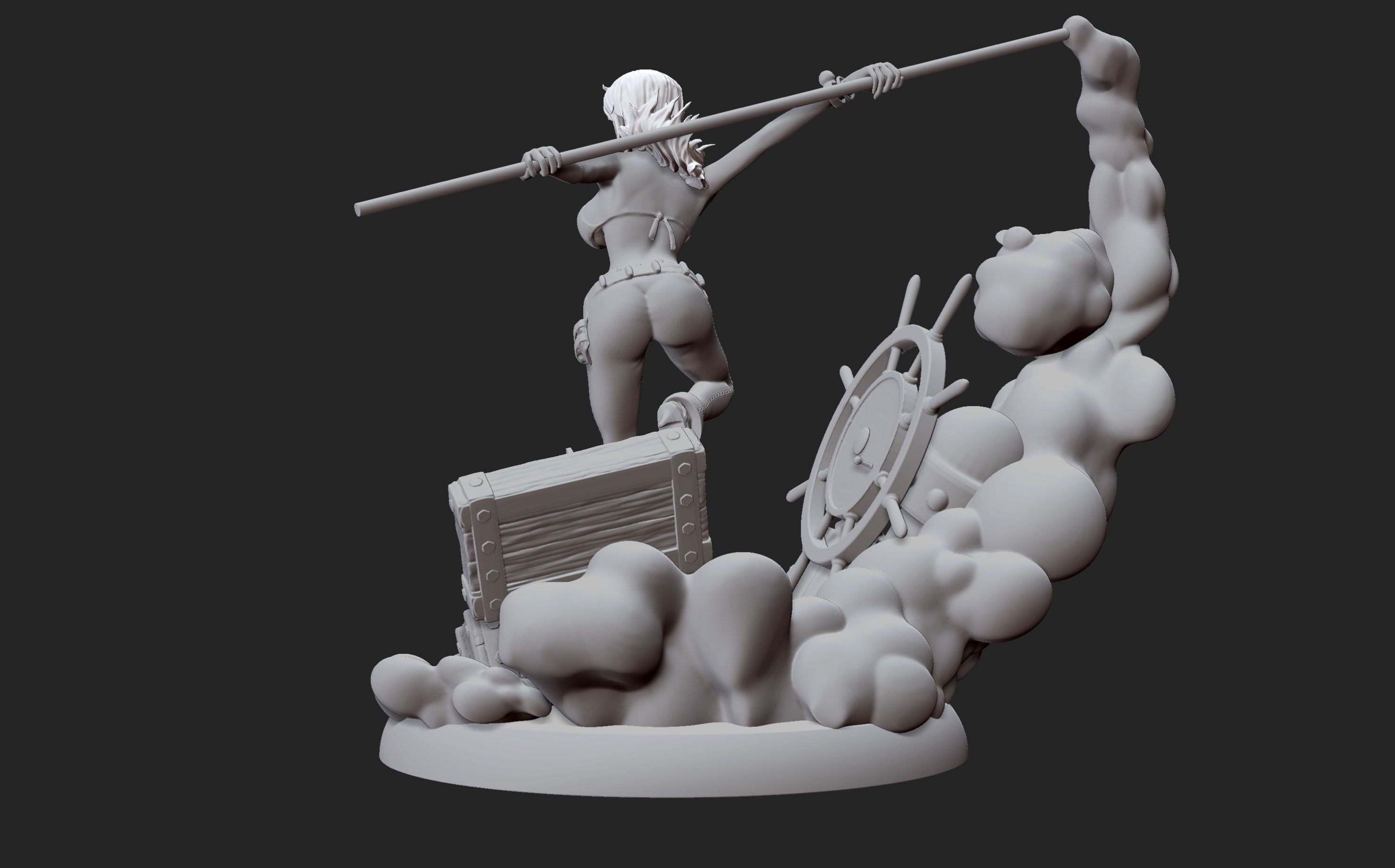 Nami One Piece 3d Print statue 3D print model_21