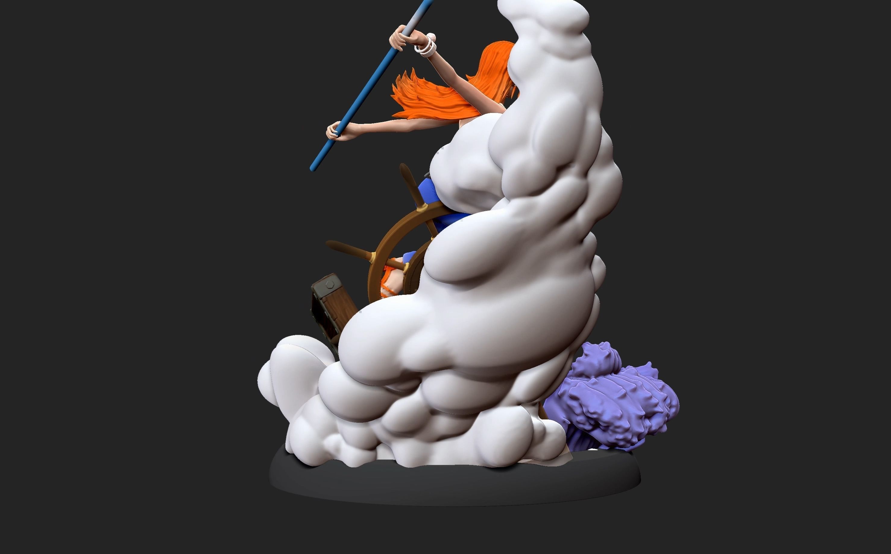 Nami One Piece 3d Print statue 3D print model_11
