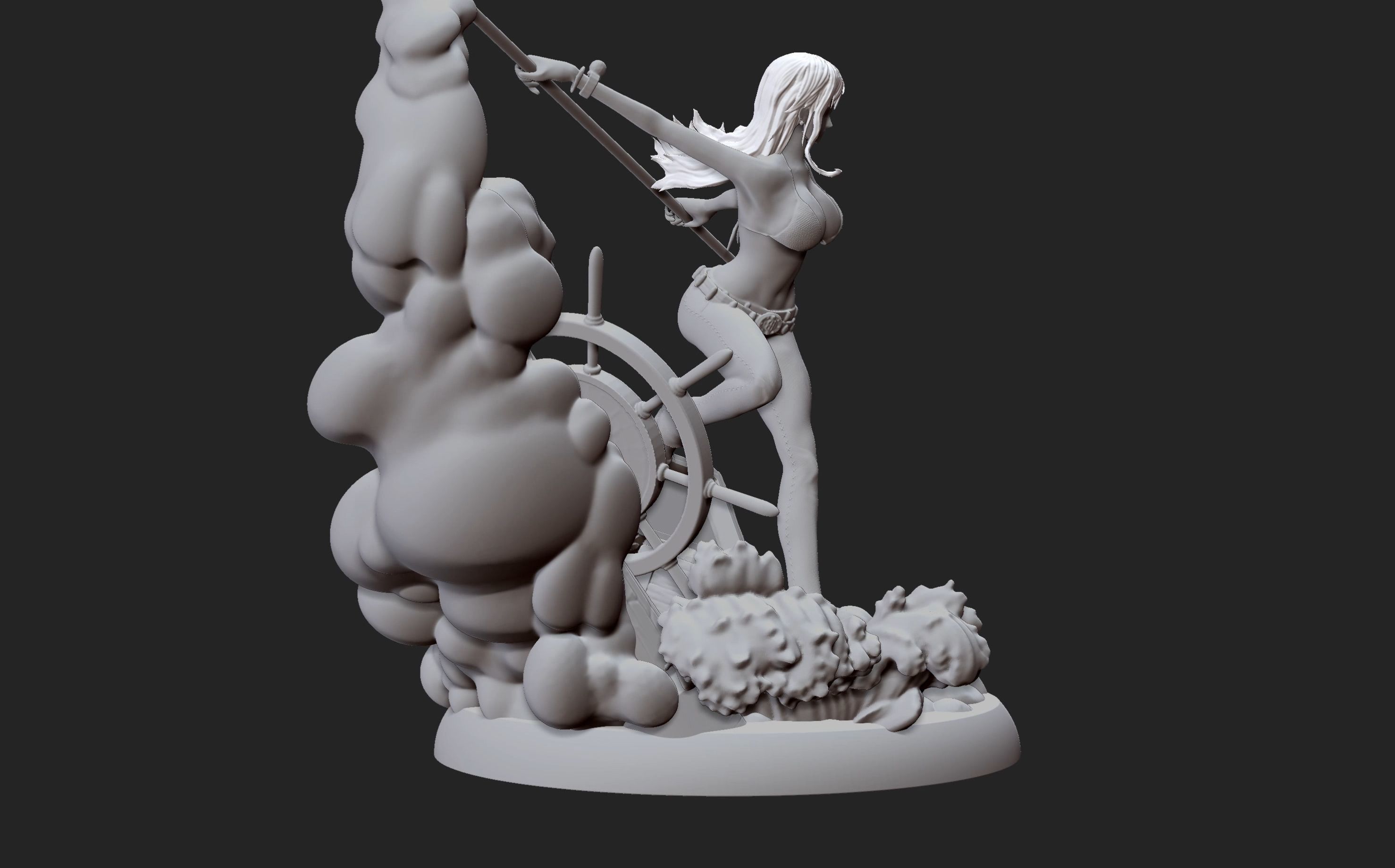 Nami One Piece 3d Print statue 3D print model_26