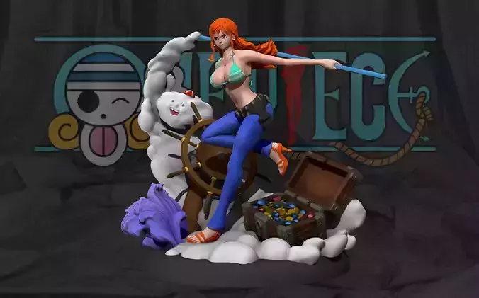 Nami One Piece 3d Print statue 3D print model