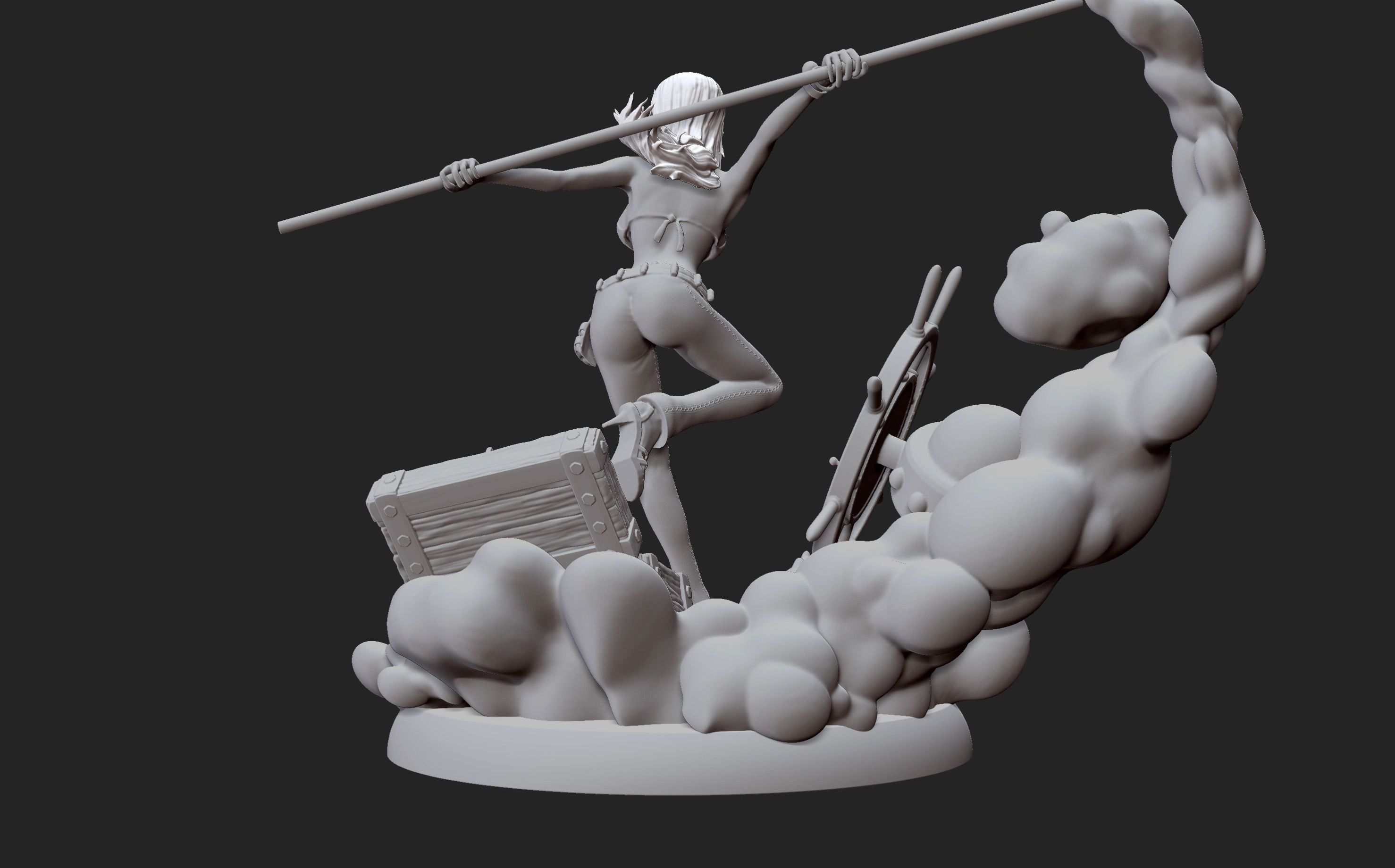 Nami One Piece 3d Print statue 3D print model_22