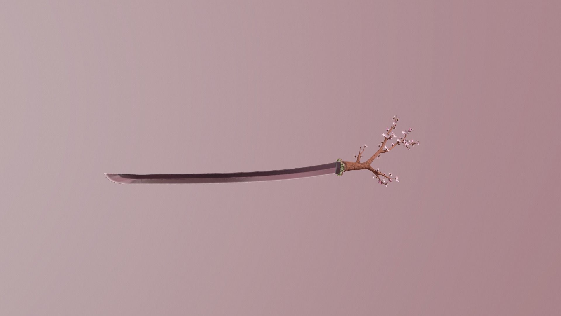 Katana Sakura Free low-poly 3D model_12