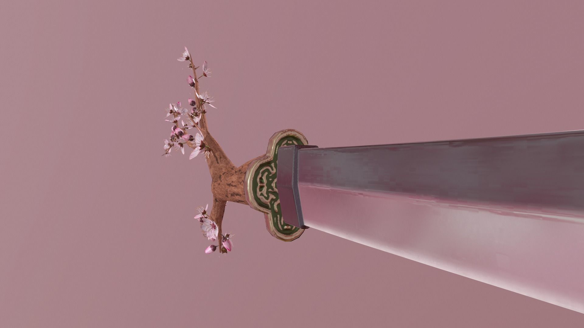 Katana Sakura Free low-poly 3D model_15