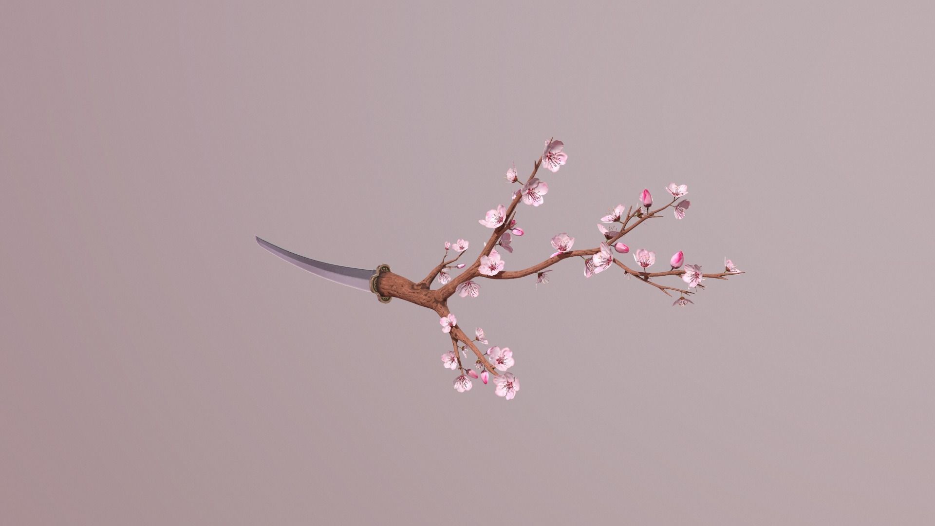 Katana Sakura Free low-poly 3D model_13