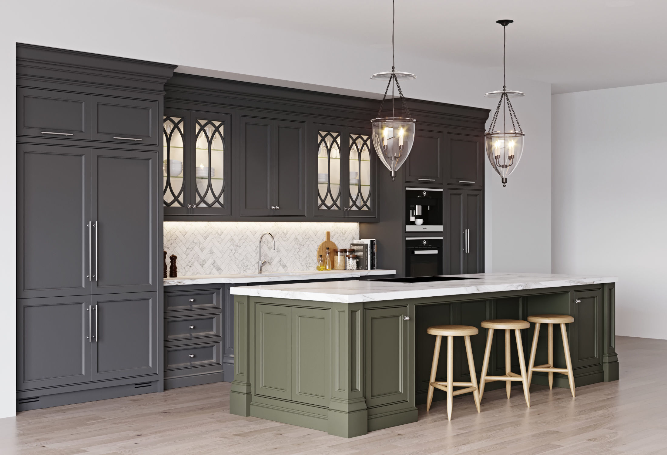 Classic kitchen 2 3D model_9