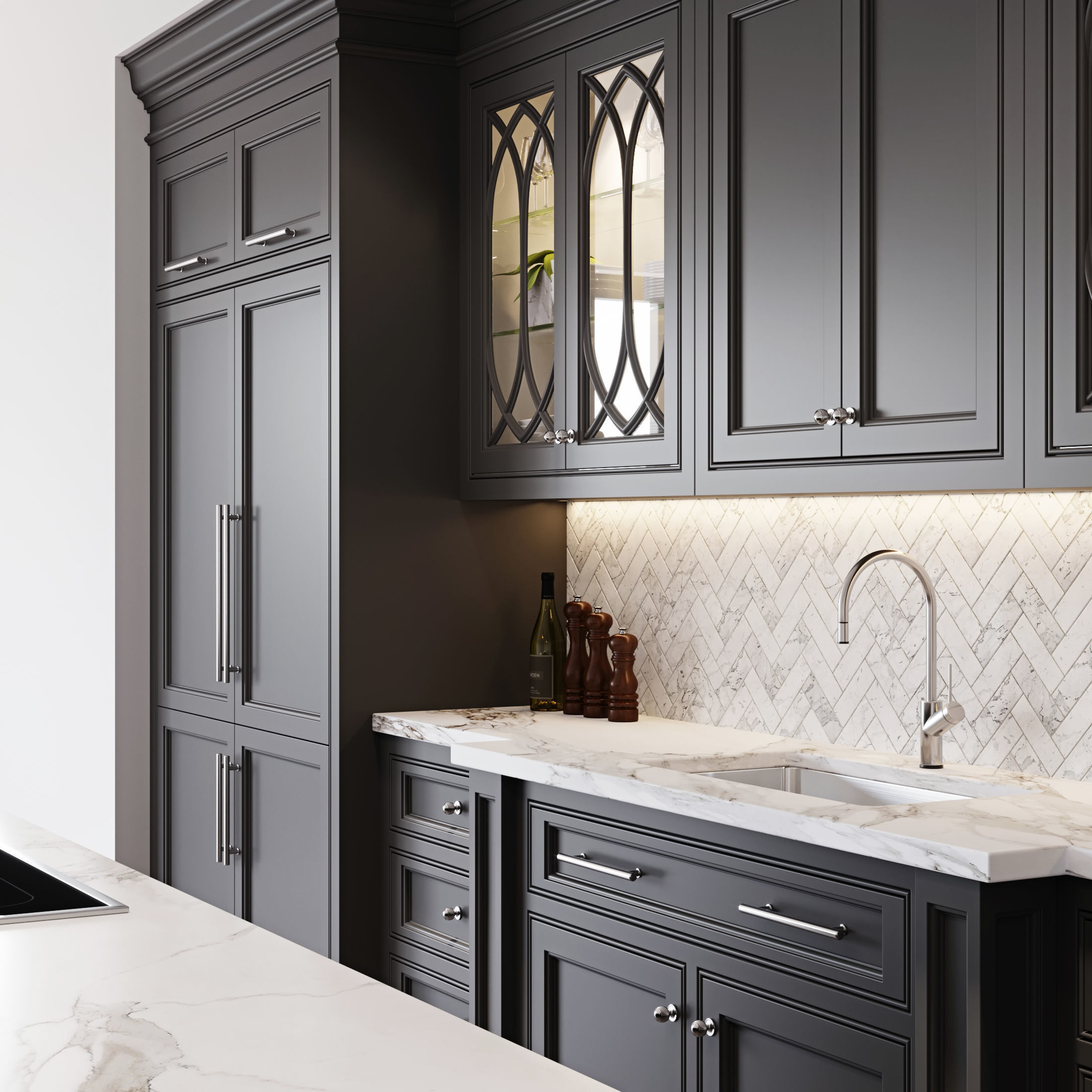 Classic kitchen 2 3D model_6