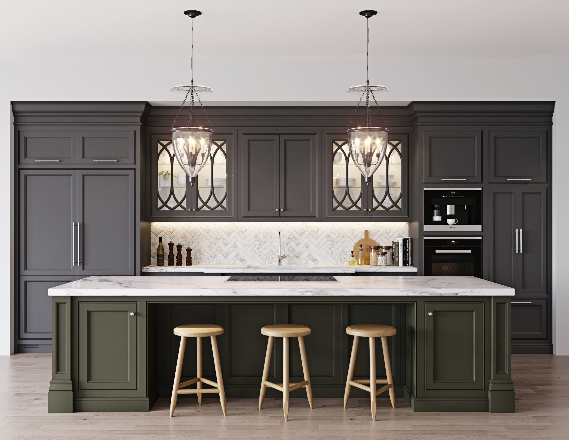 Classic kitchen 2 3D model_2