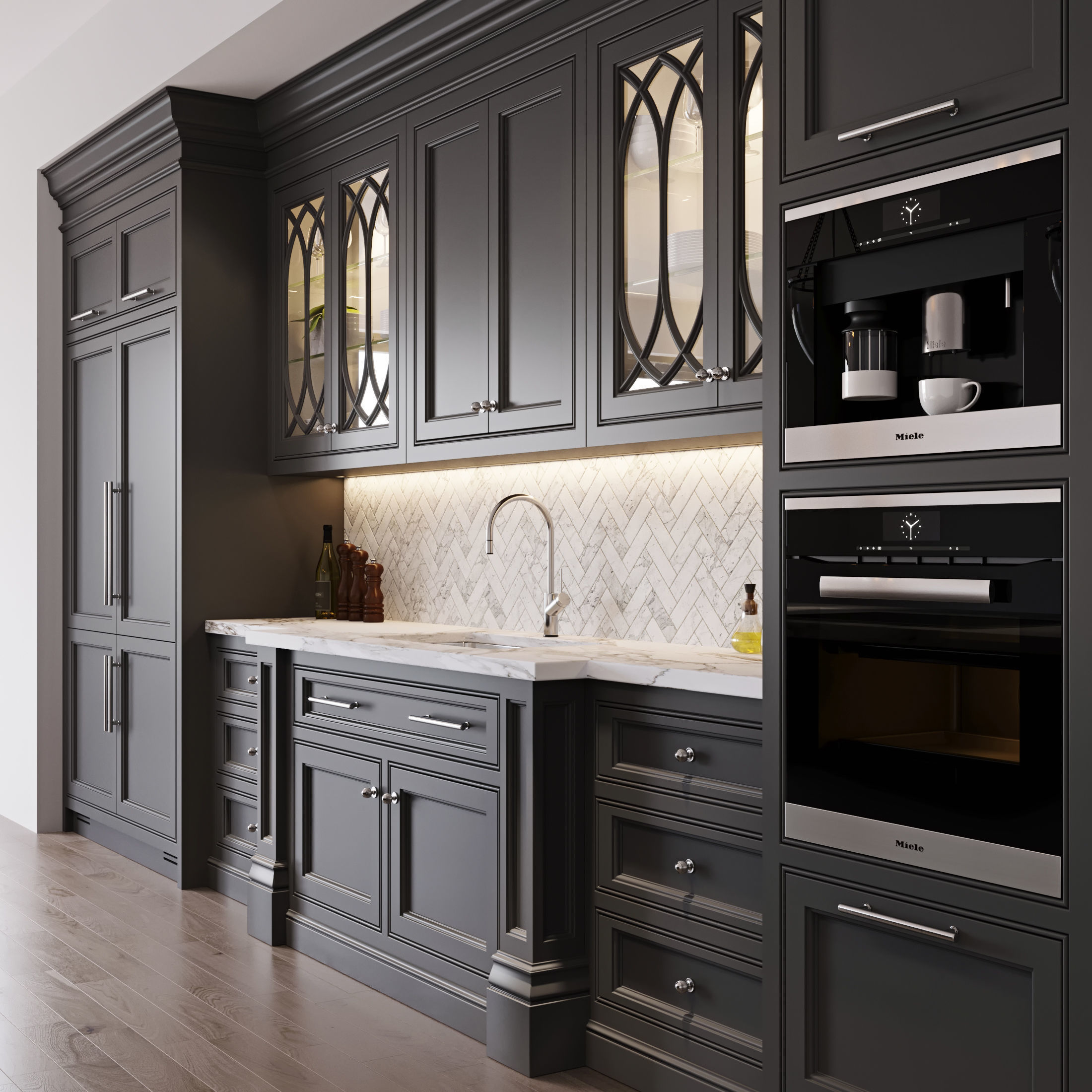 Classic kitchen 2 3D model_1