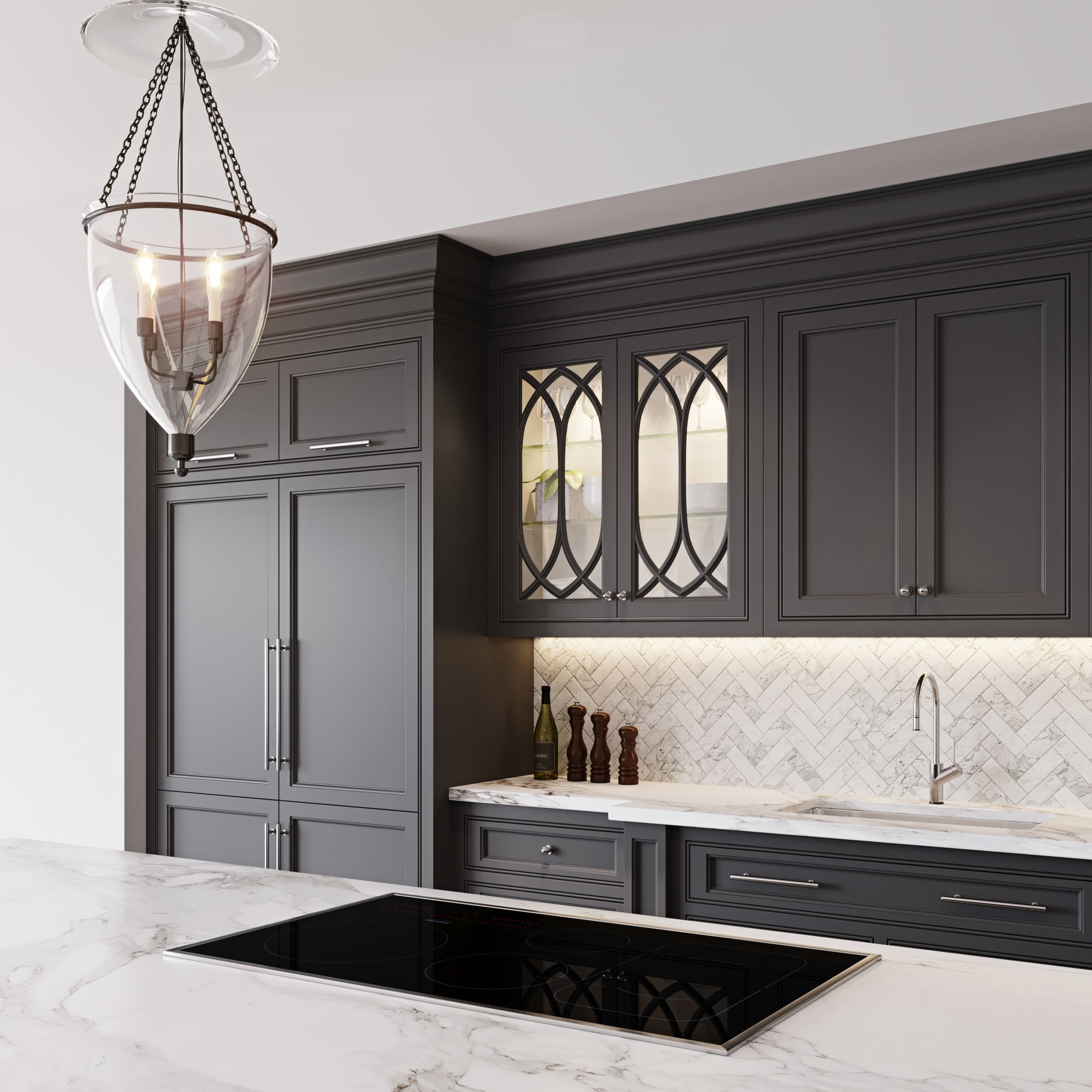 Classic kitchen 2 3D model_8