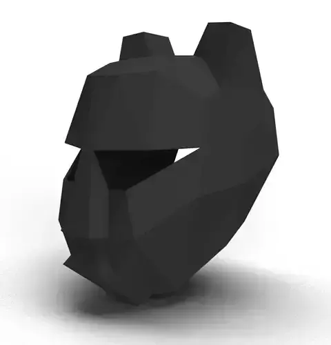 BTSM Black Tiger Sex Machine Helmet Low Poly Tiger  3D print model