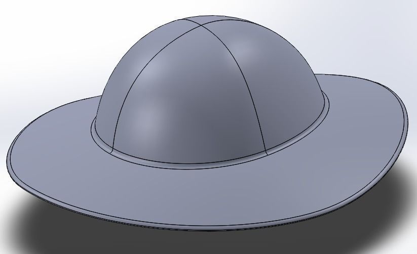 Basic Hat 3D model_7