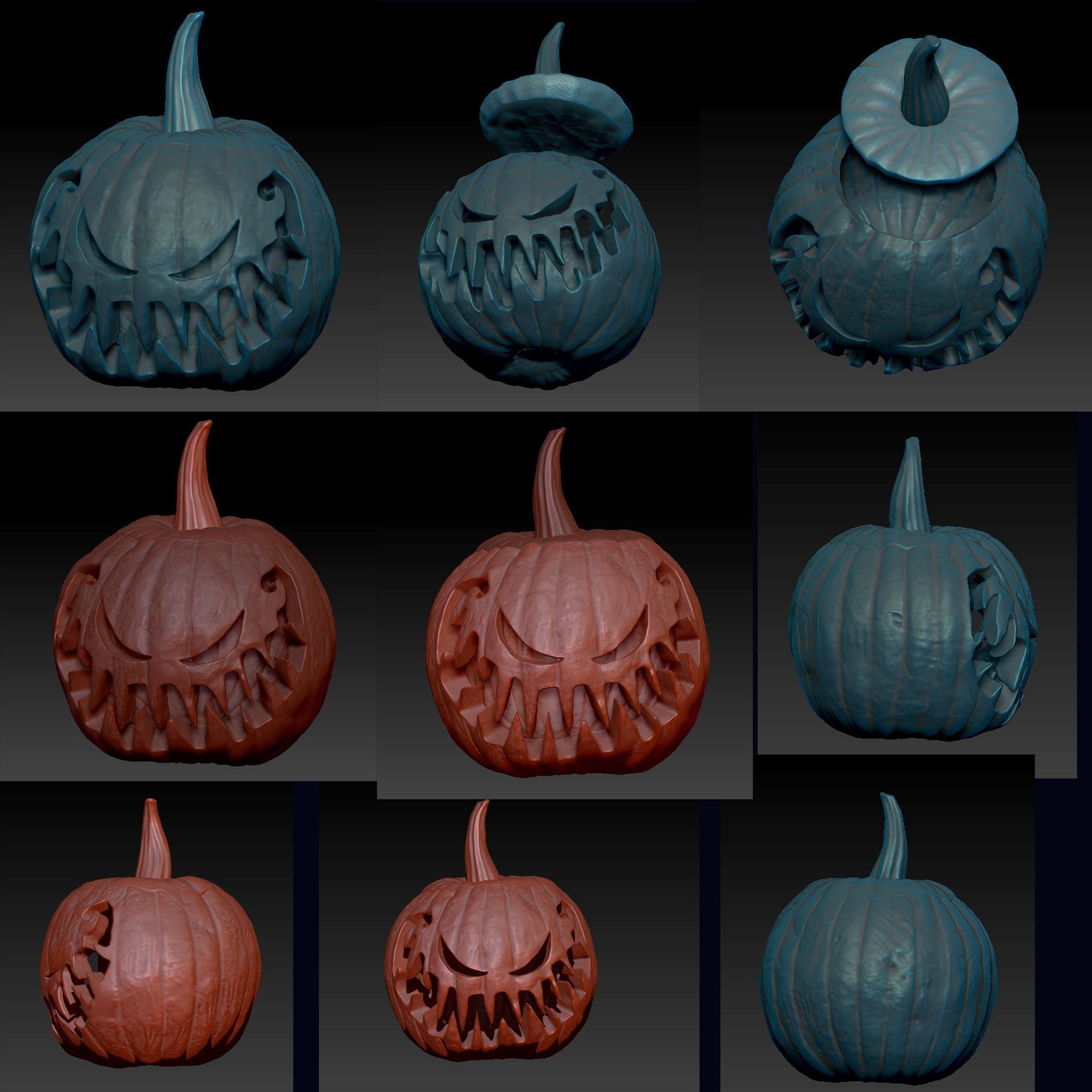Halloween Props 3 Pack Horror Props 3D Model Collection_77