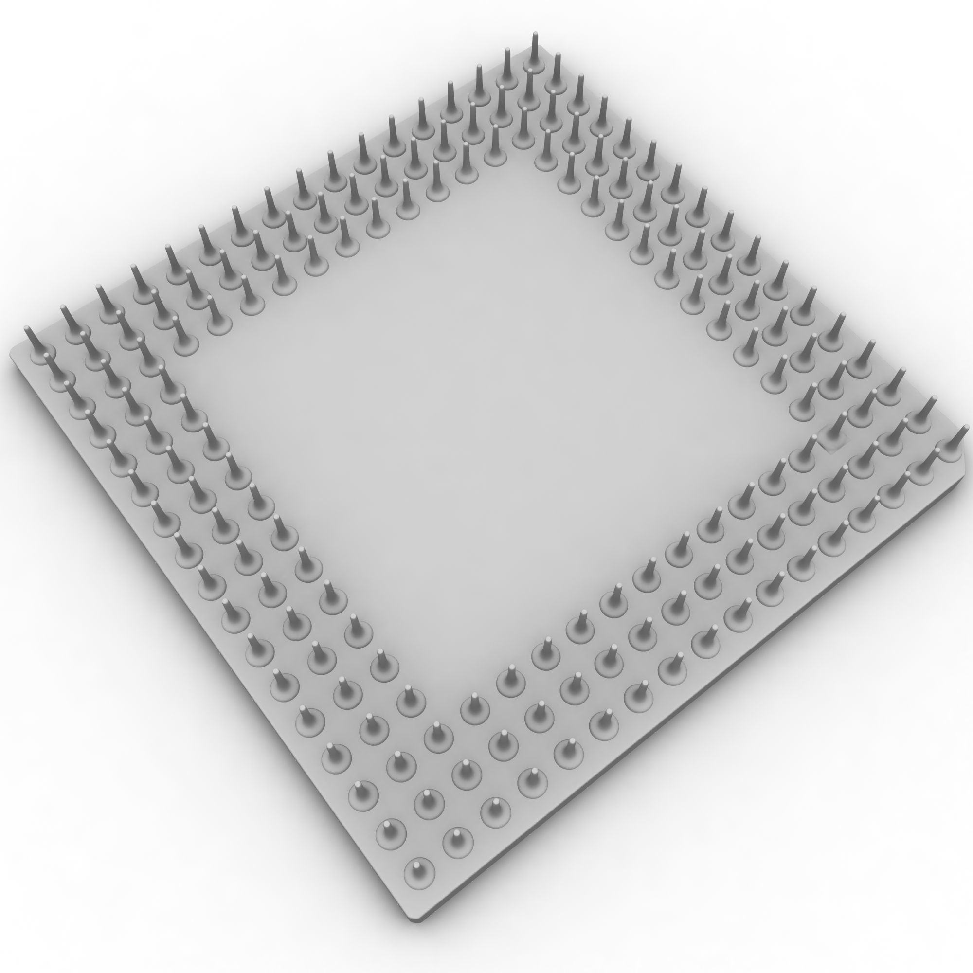 I486 DX2 CPU Processor 3D model_6