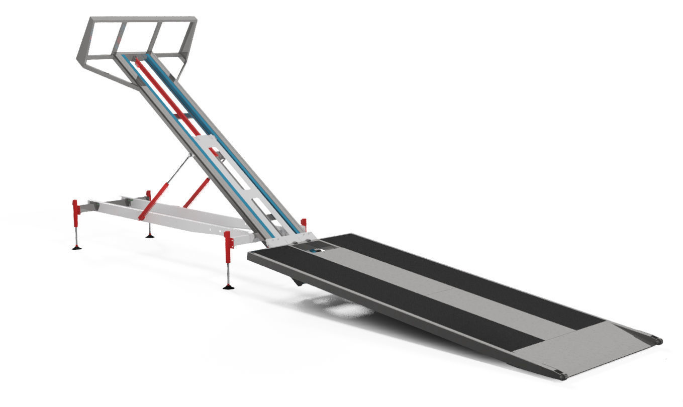 Towing Car Carrier Low Loader  3D model_5