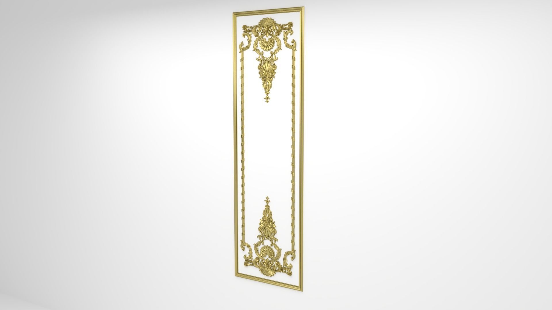 Plaster decorative frame 3D model 04 3D model_3