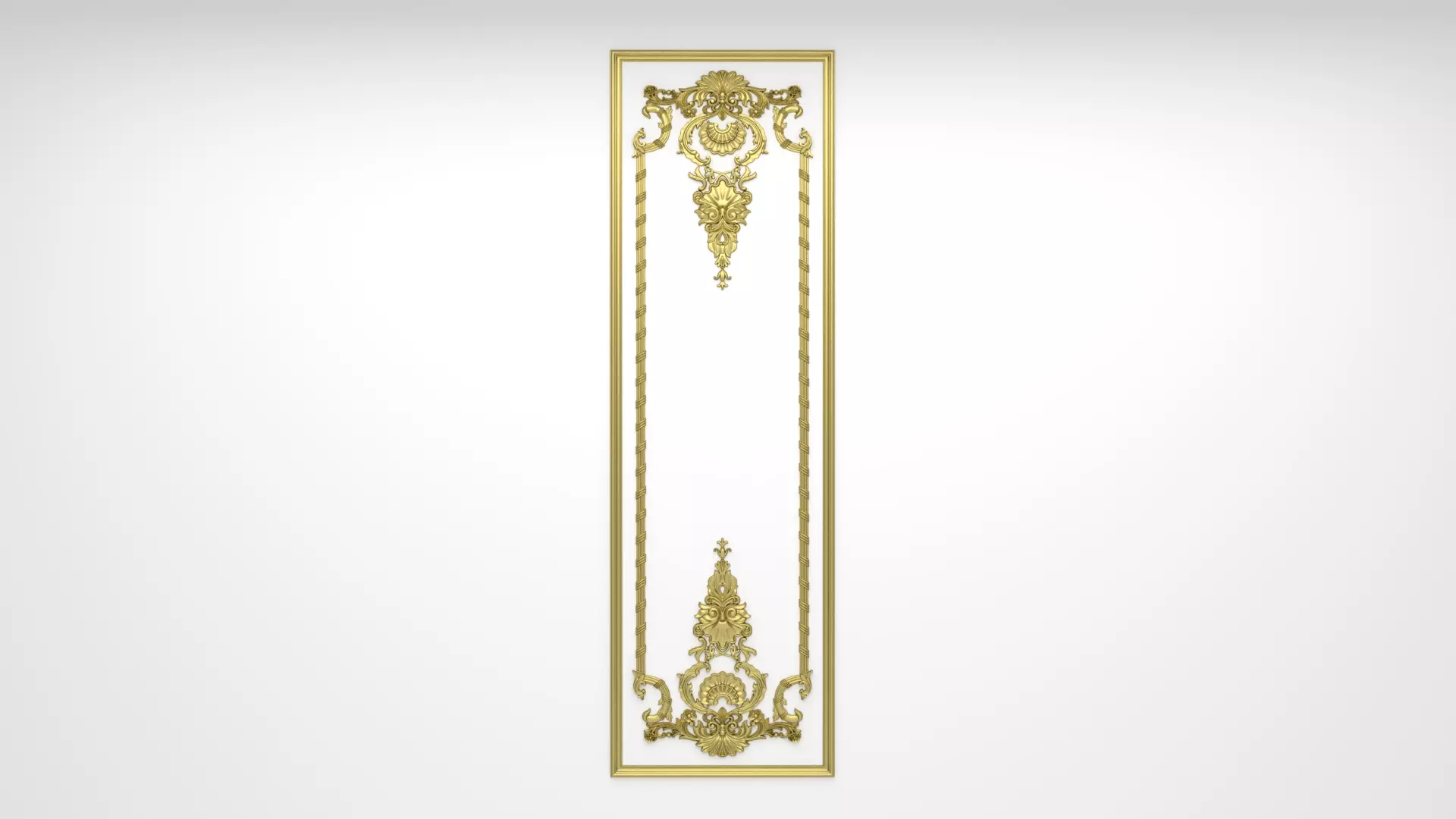 Plaster decorative frame 3D model 04 3D model_0