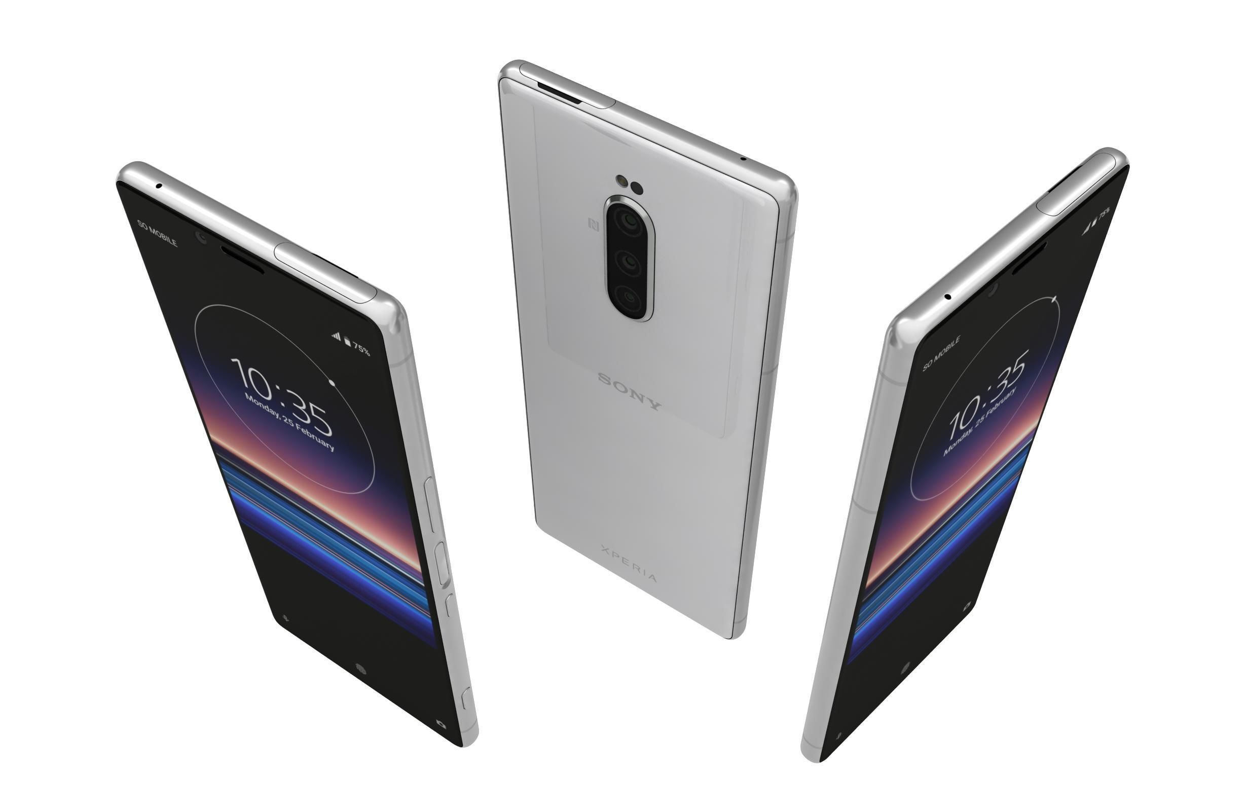 Sony Xperia 1 All Colors 3D model_14