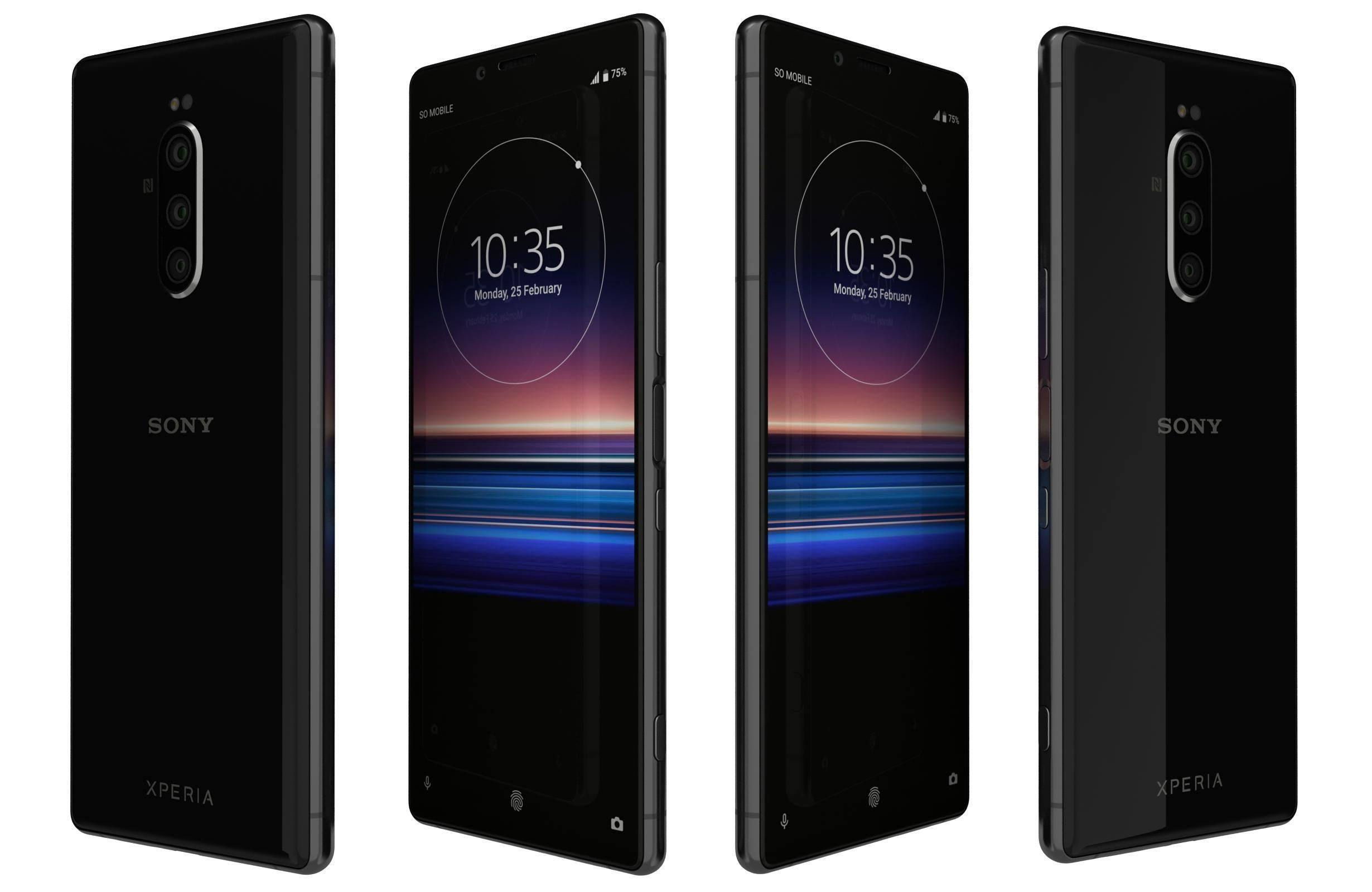 Sony Xperia 1 All Colors 3D model_8