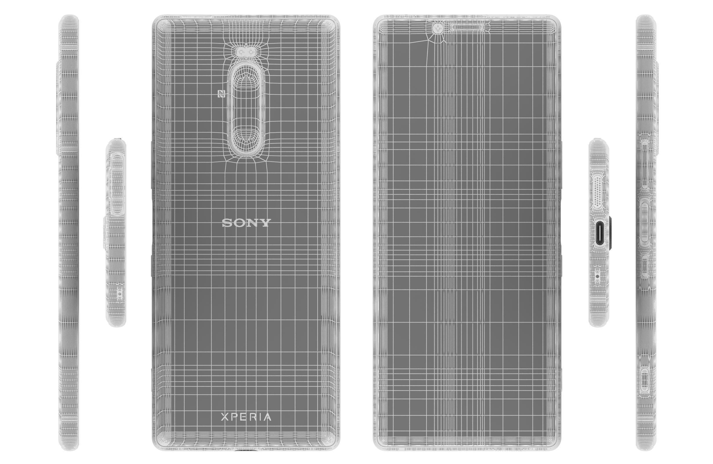 Sony Xperia 1 All Colors 3D model_20
