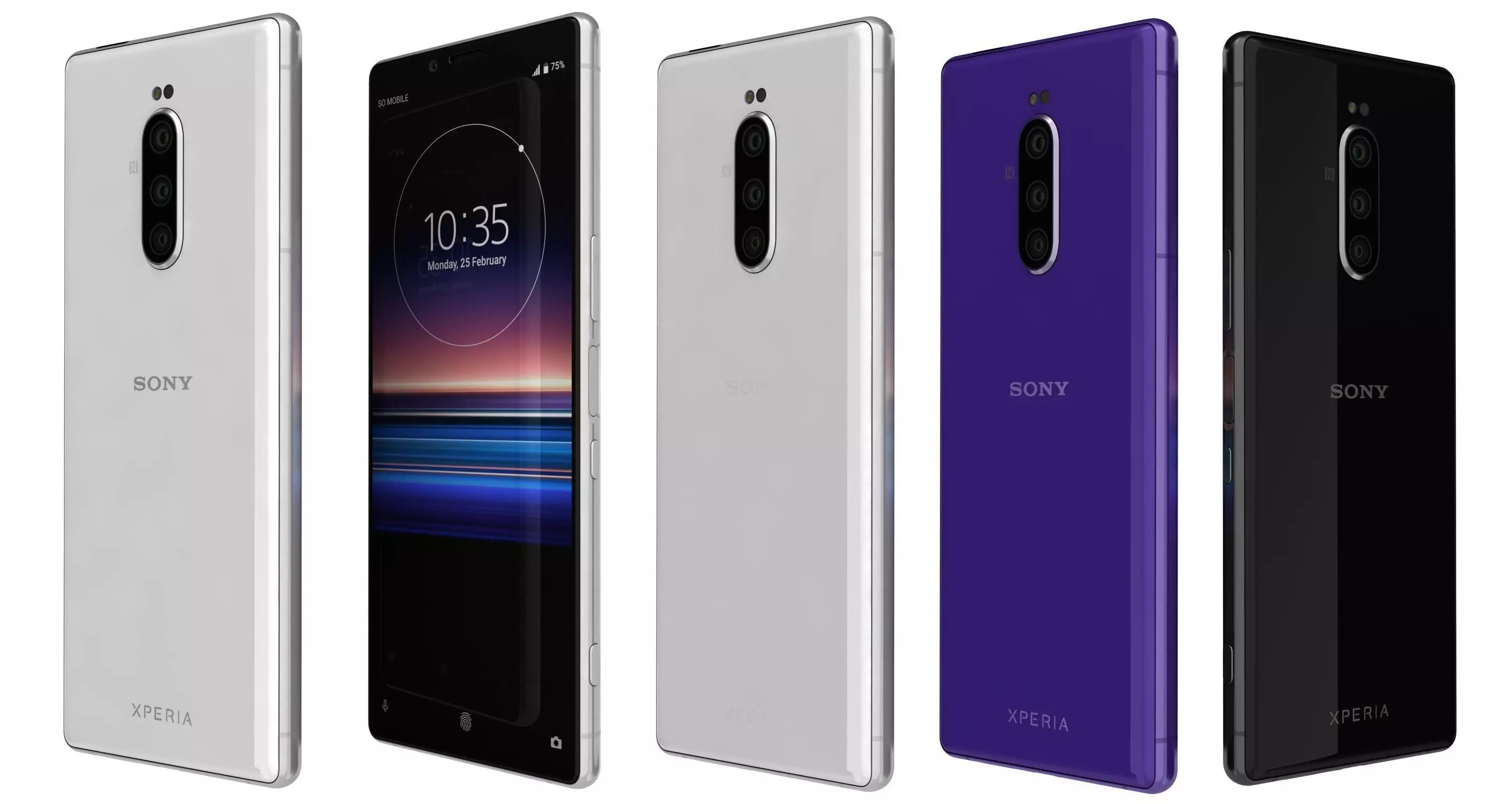 Sony Xperia 1 All Colors 3D model_0