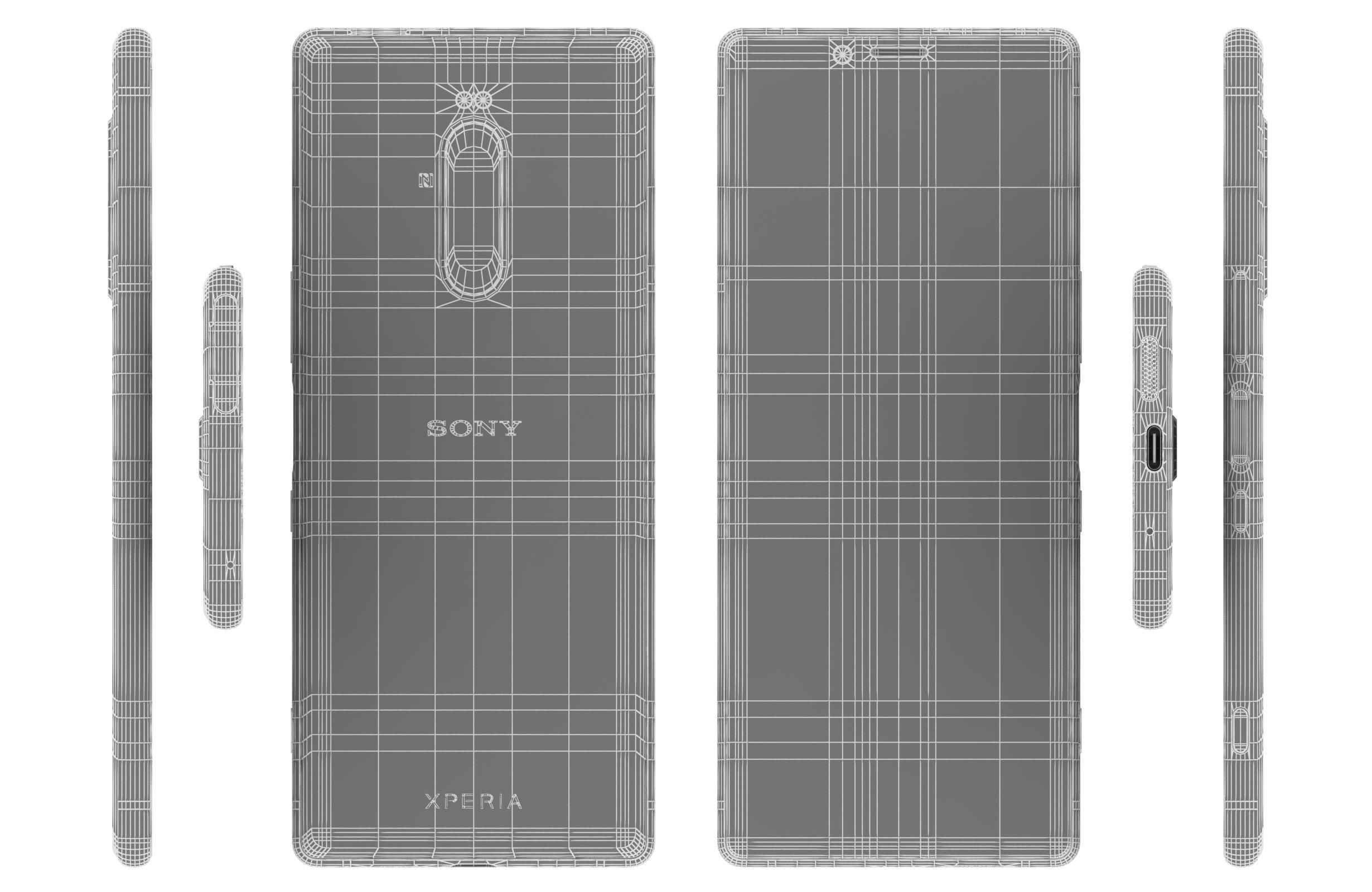Sony Xperia 1 All Colors 3D model_19