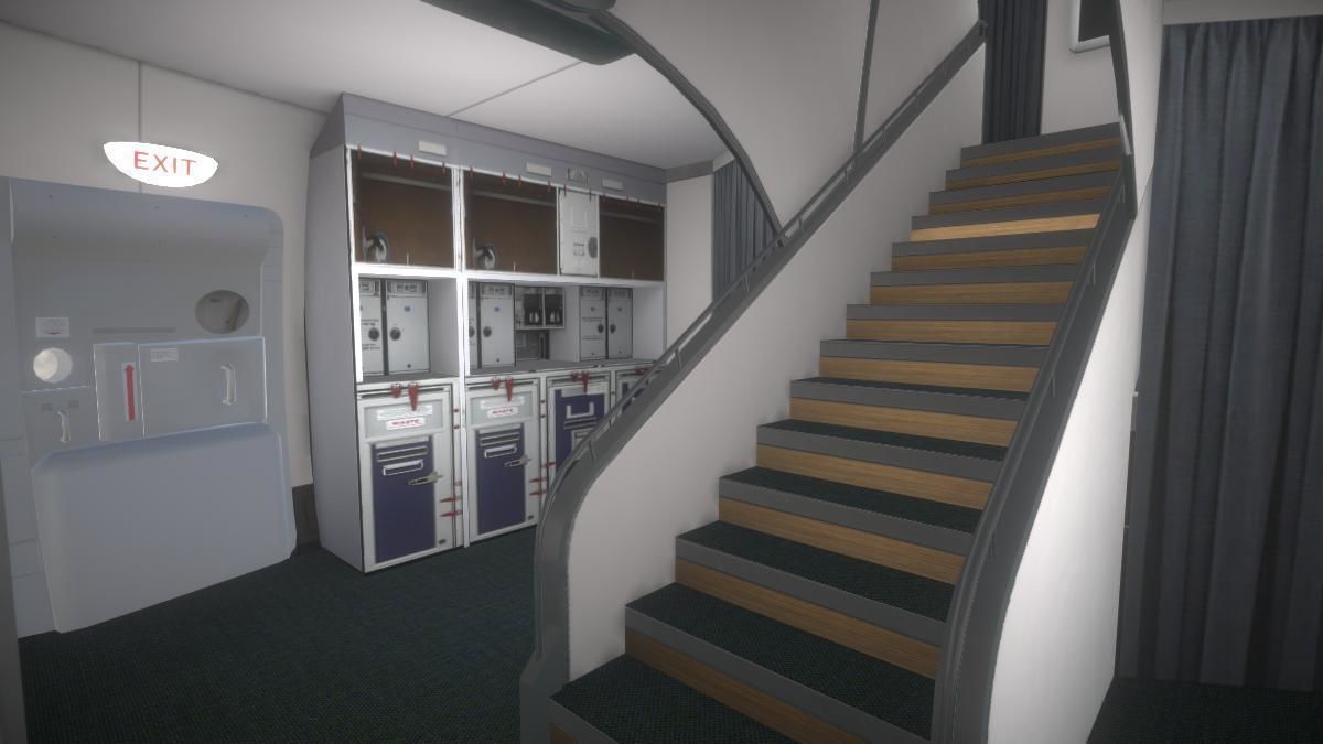 Airplane Low-poly 3D model_4