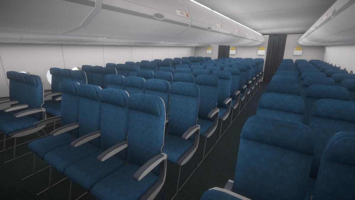 Airplane Low-poly 3D model_8