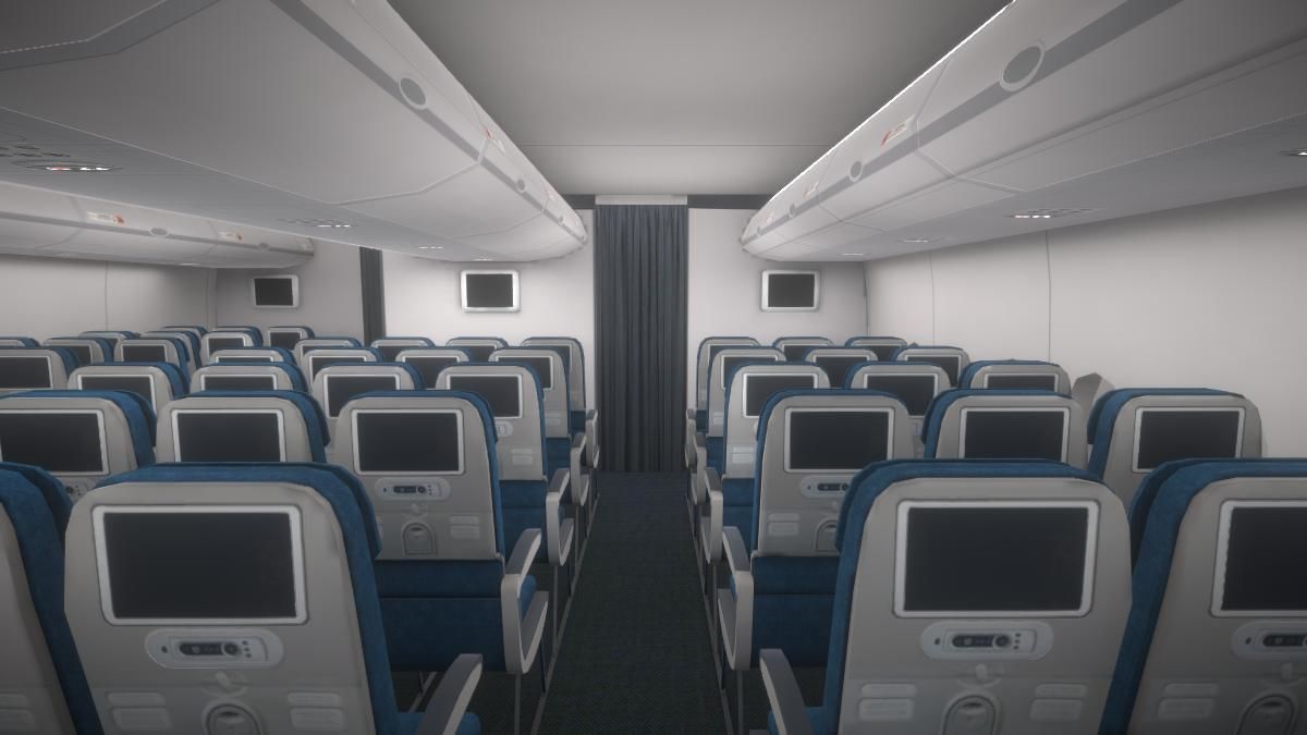 Airplane Low-poly 3D model_9