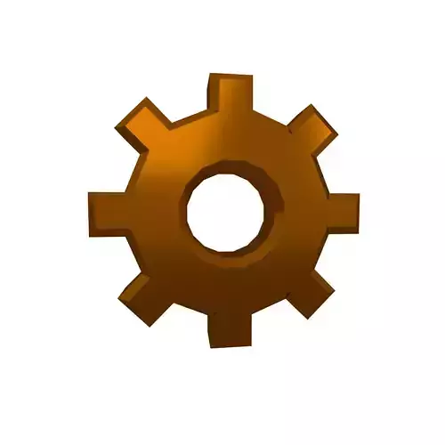 Gear Symbol v2 011 Low-poly 3D model