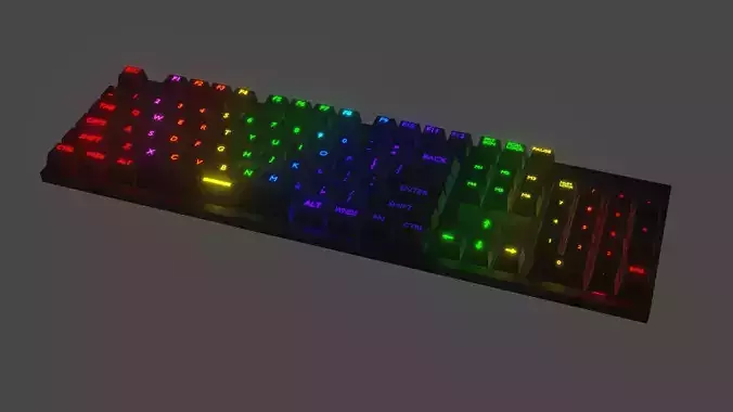 Rgb Keyboard Free 3D model