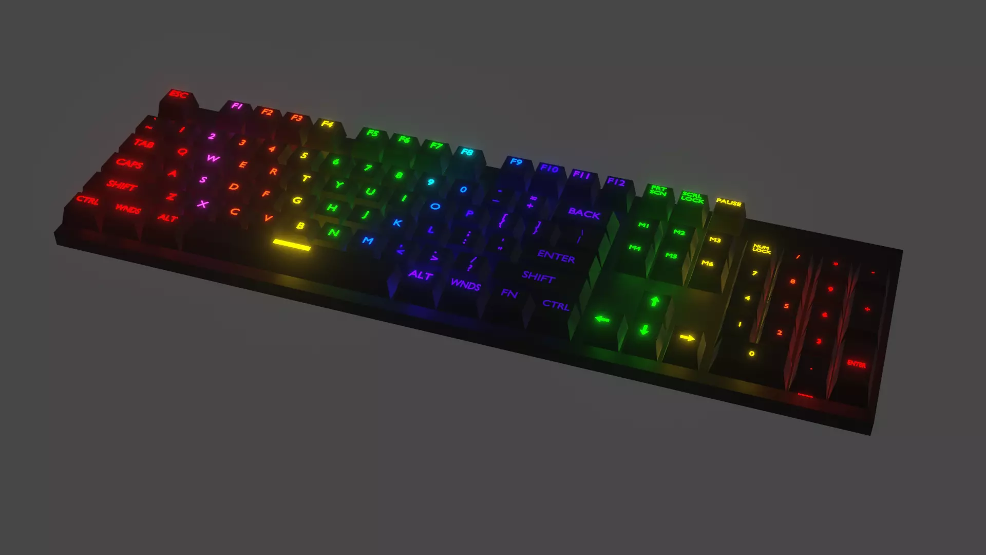 Rgb Keyboard Free 3D model_0