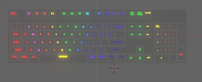 Rgb Keyboard Free 3D model_5